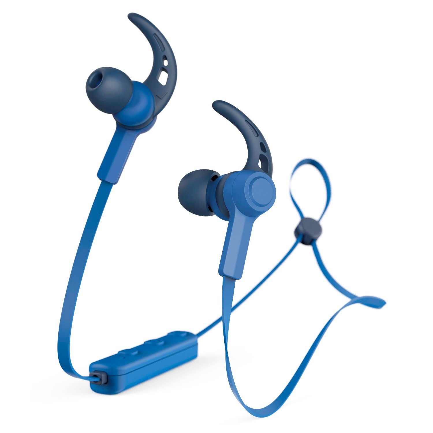 Hama Sport BT Kopfhörer Bluetooth Headset Ohrbügel Wireless-Headset (Anruffunktion, Bluetooth, Mikrofon, Wiedergabe-Steuerung, Bluetooth 5.0, Schweißfest, Anruf-Funktionen, Wiedergabe-Steuerung, mit Mikrofon)