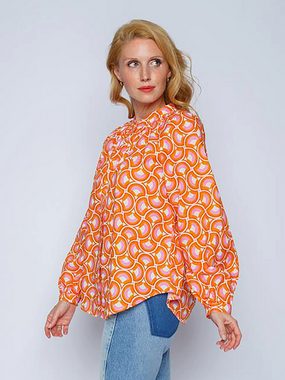 Emily Van Den Bergh Klassische Bluse Rundhalsbluse Retro