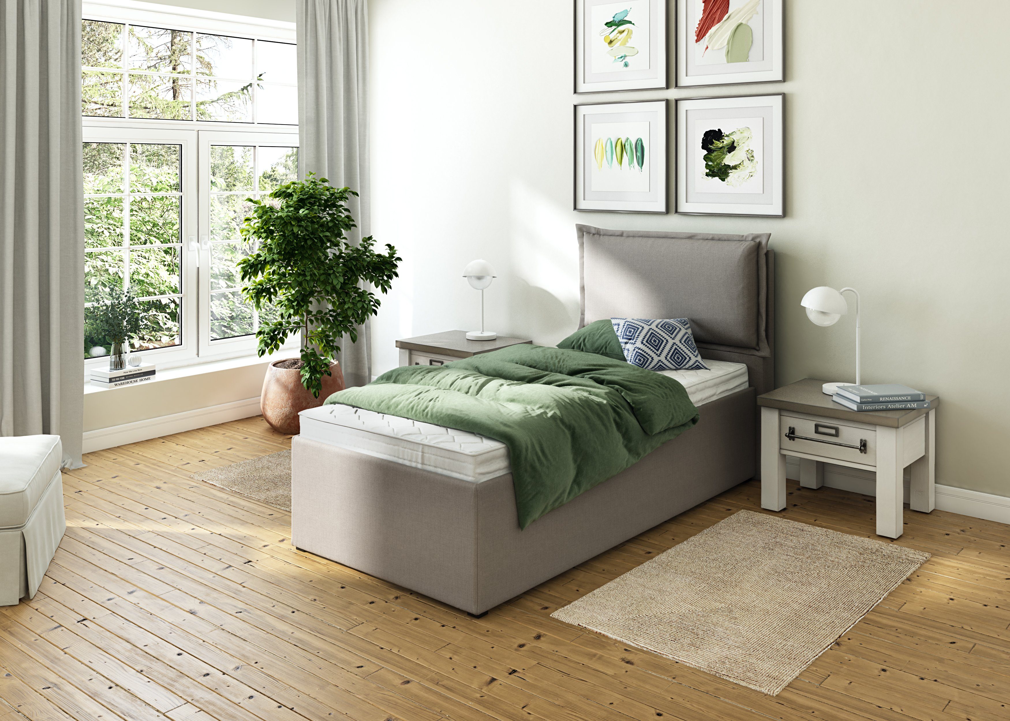 Maintal Polsterbett Lyara, wahlweise ohne Matratze oder mit 3 Matratzenarten zur Auswahl
