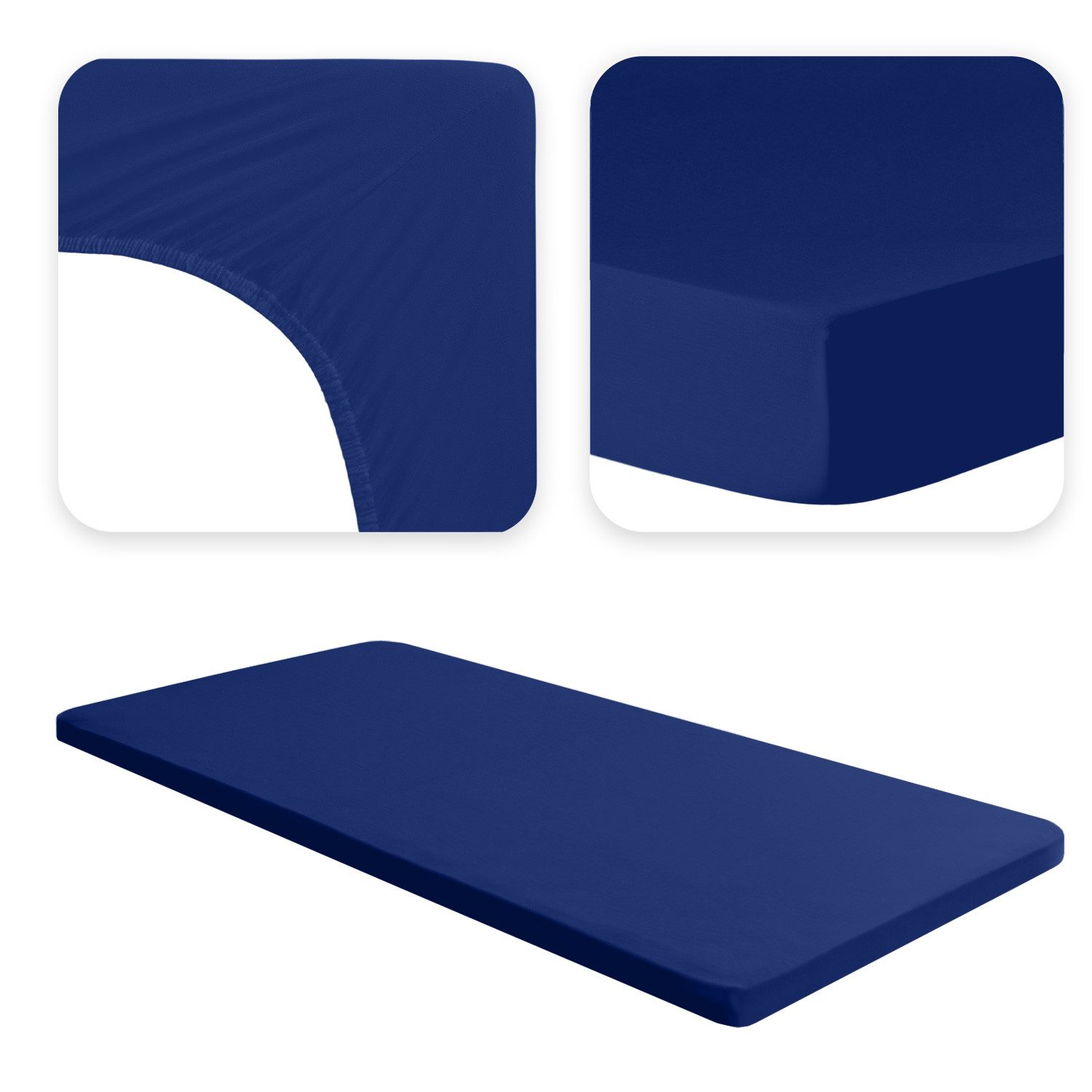 Jacobson Spannbettlaken TOPPER aus 100% Baumwolle, Jersey Bettlaken 160 g/m günstig online kaufen