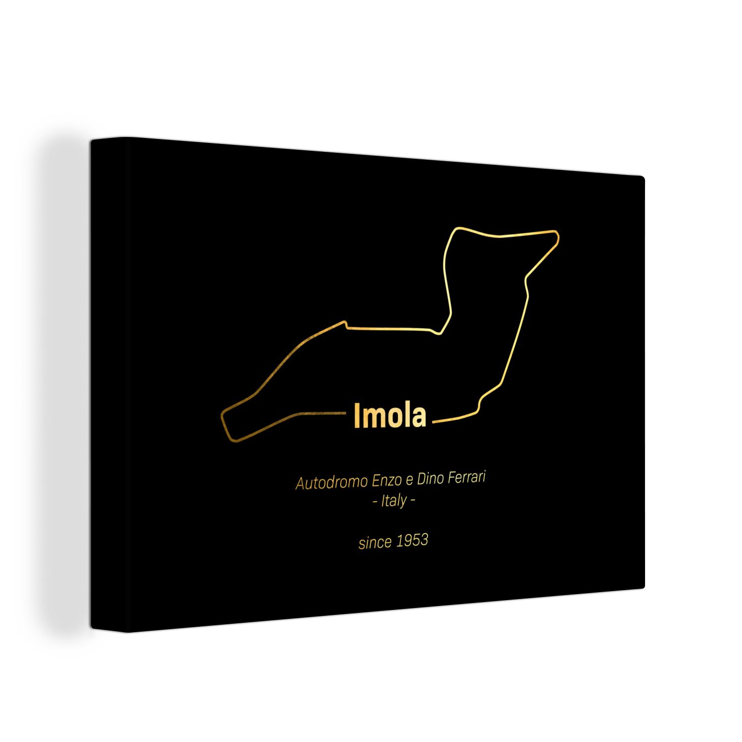 OneMillionCanvasses® Leinwandbild Imola - Formel 1 - Rennstrecke, (1 St), Wandbild Leinwandbilder, Aufhängefertig, Wanddeko, 30x20 cm