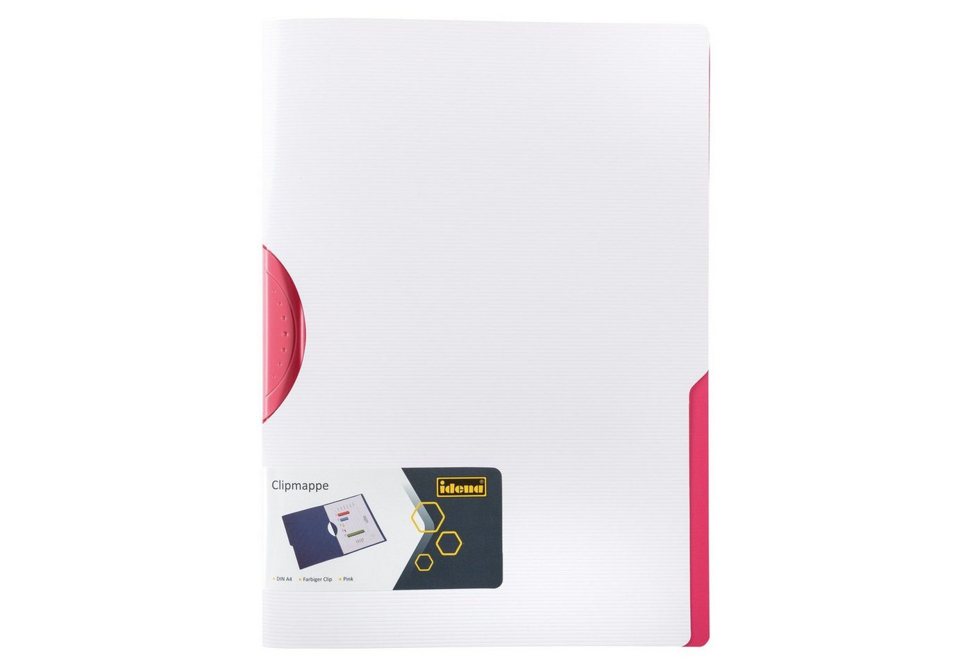 Thumbnail - Idena Organisationsmappe Idena Clipmappe A4 PP weiß pink 30 Blatt