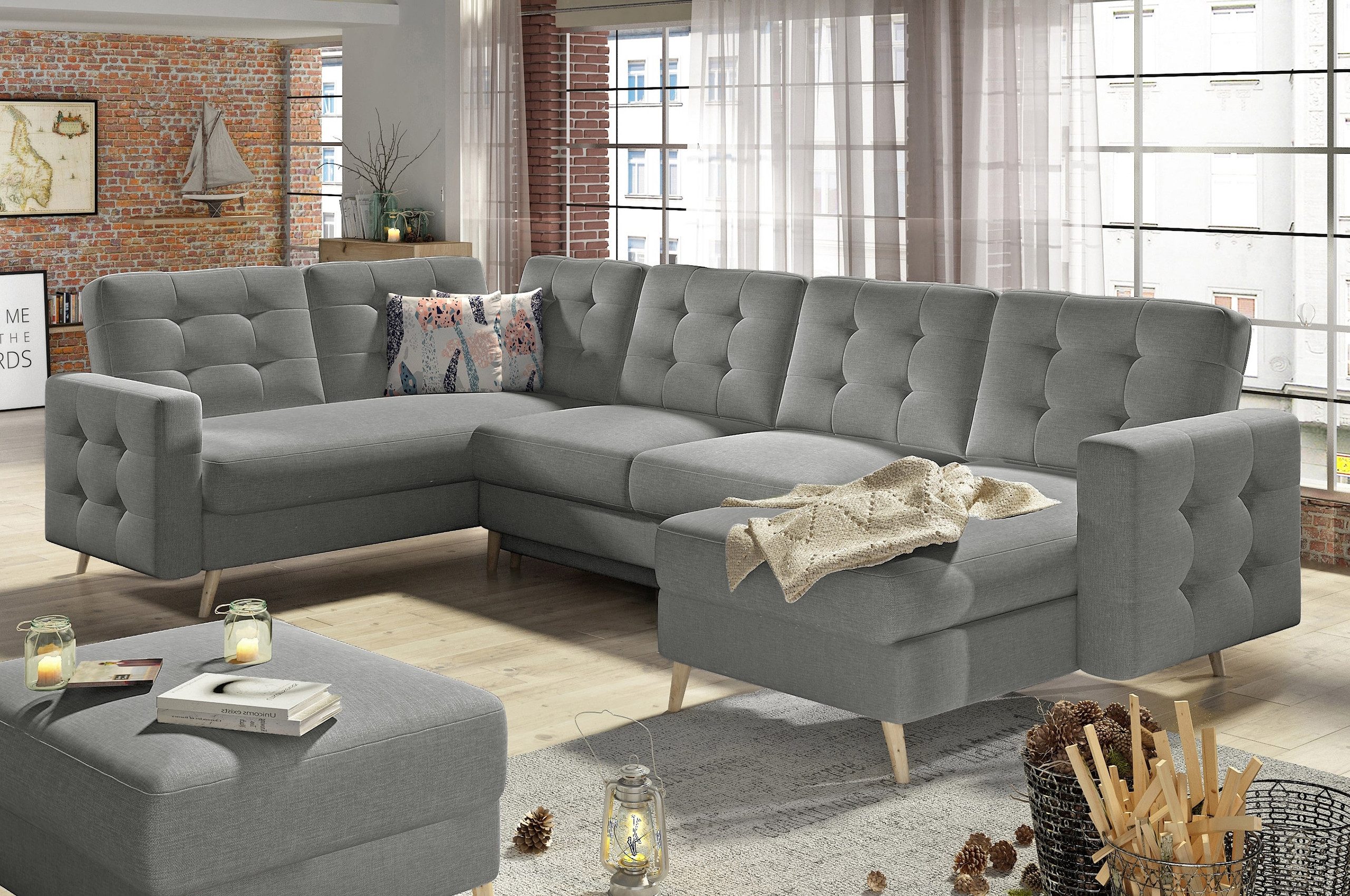 MF Design Polsterecke Thor, mit Bettfunktion