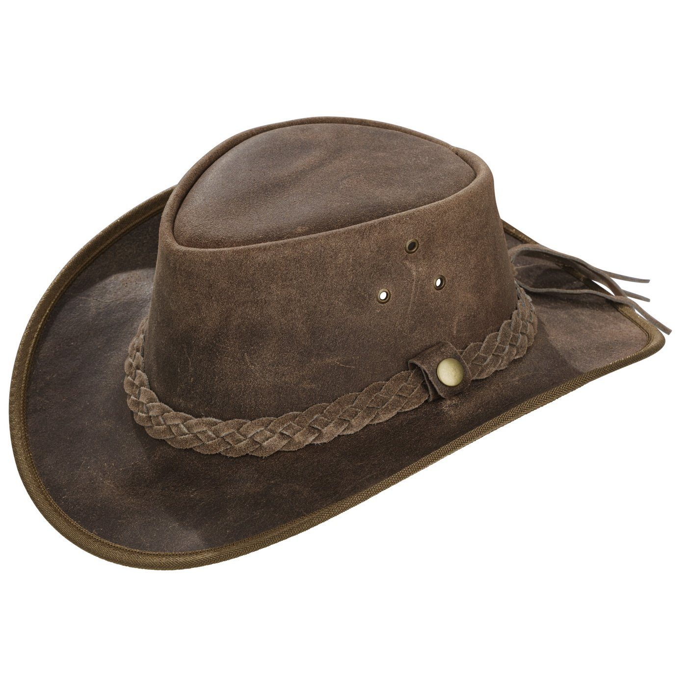 BLACK FOREST FOX Cowboyhut TEXAS Unisex Western Reiten Cowboy Hut Vintage Brown Größe XL