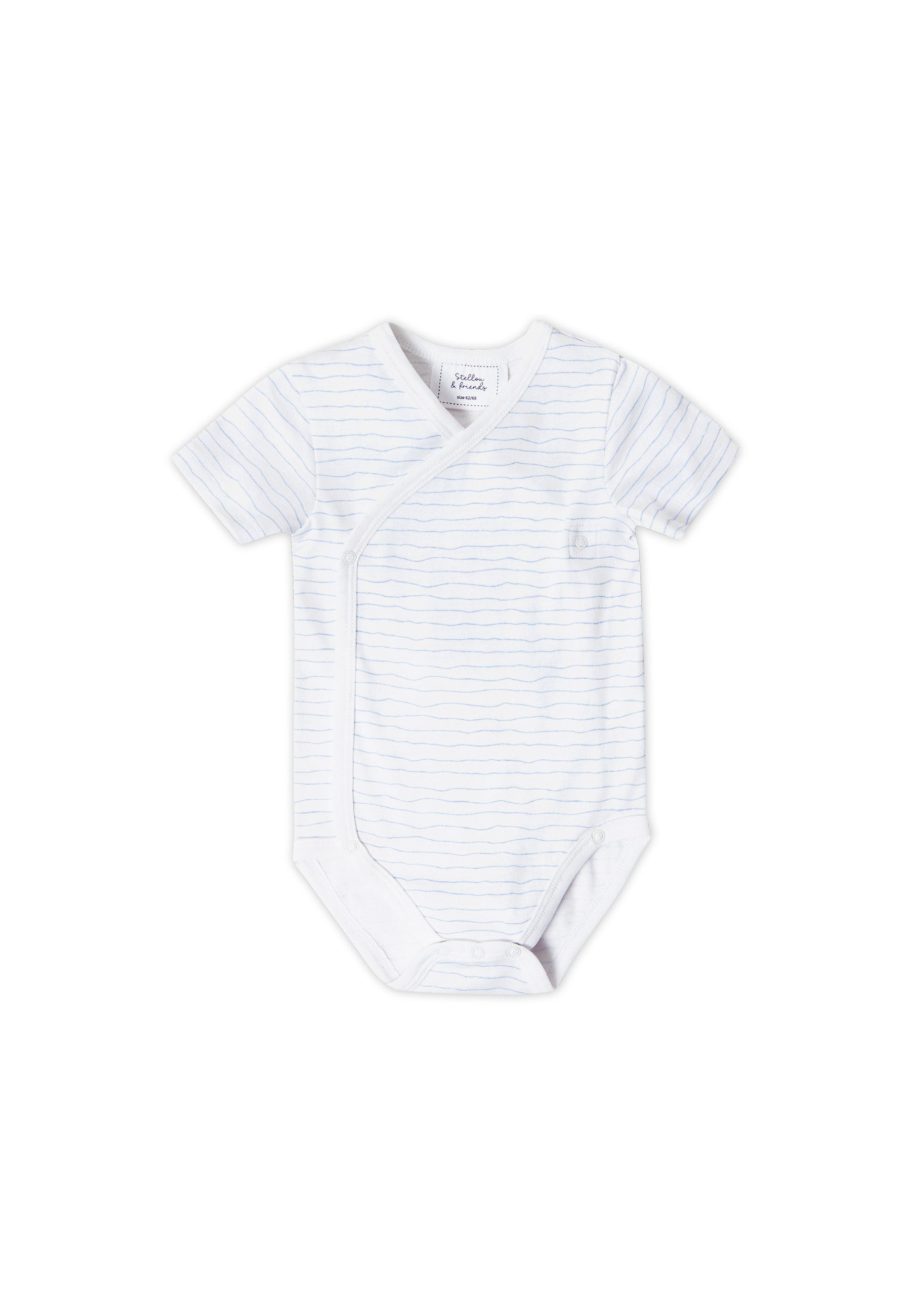 Stellou & friends Kurzarmwickelbody Baby Set (3tlg) - kuschelweiches Kurzarm-Wickelbody Set Jungs Mädchen (Set, 3er-Pack) Baby Set (3tlg) - kuschelweiches Kurzarm-Wickelbody Set Jungs Mädchen