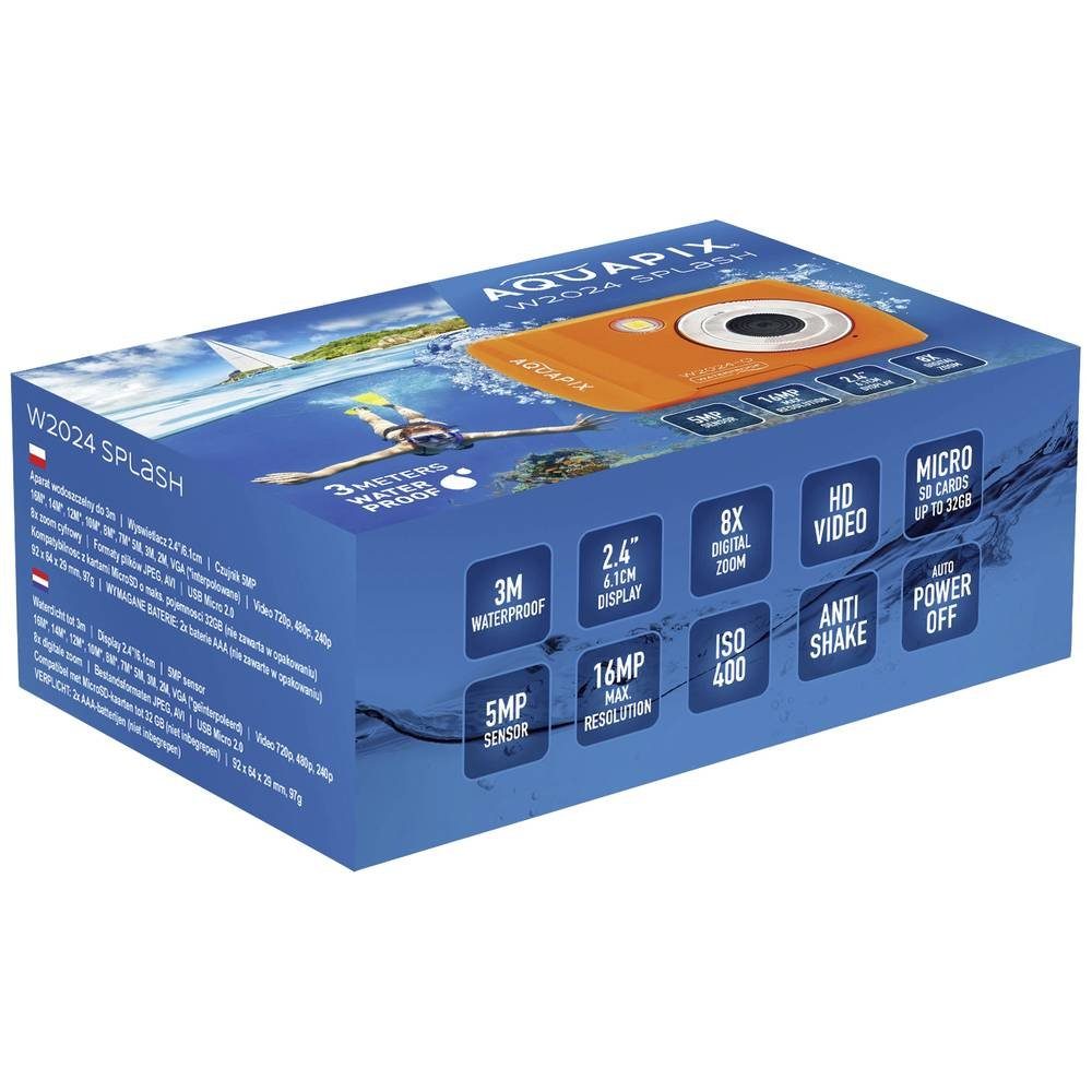 Aquapix Unterwasserkamera W2024 Splash 10067 Kompaktkamera (Wasserdicht)