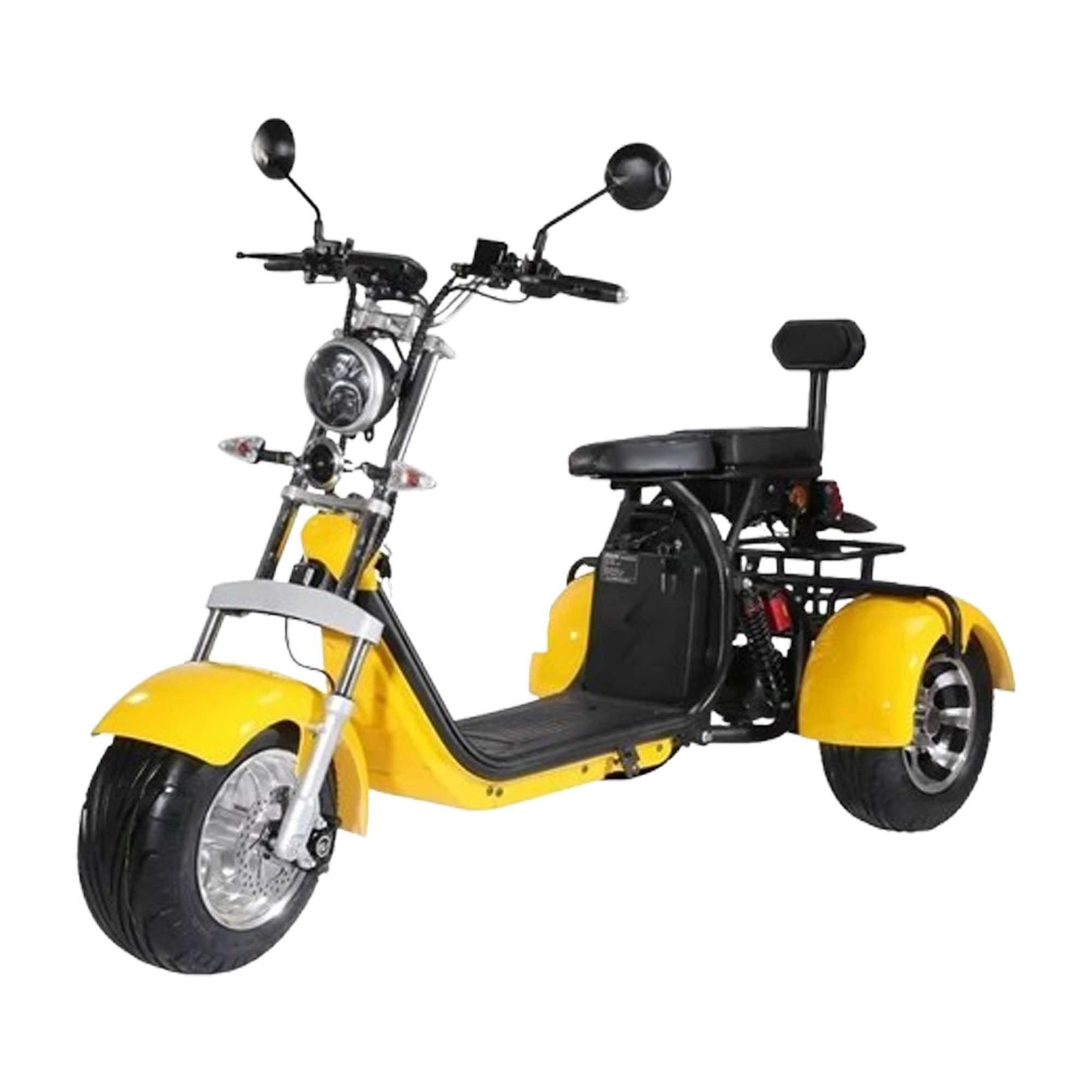 Urban Hopper E-Motorroller Urban Hopper Chopper Trike CP3 Elektro-Dreirad E-Roller, 2000 W, 25 km/h, Lithium-Ionen Akku 30-270 km Reichweite 3 Gänge + Rückwärts