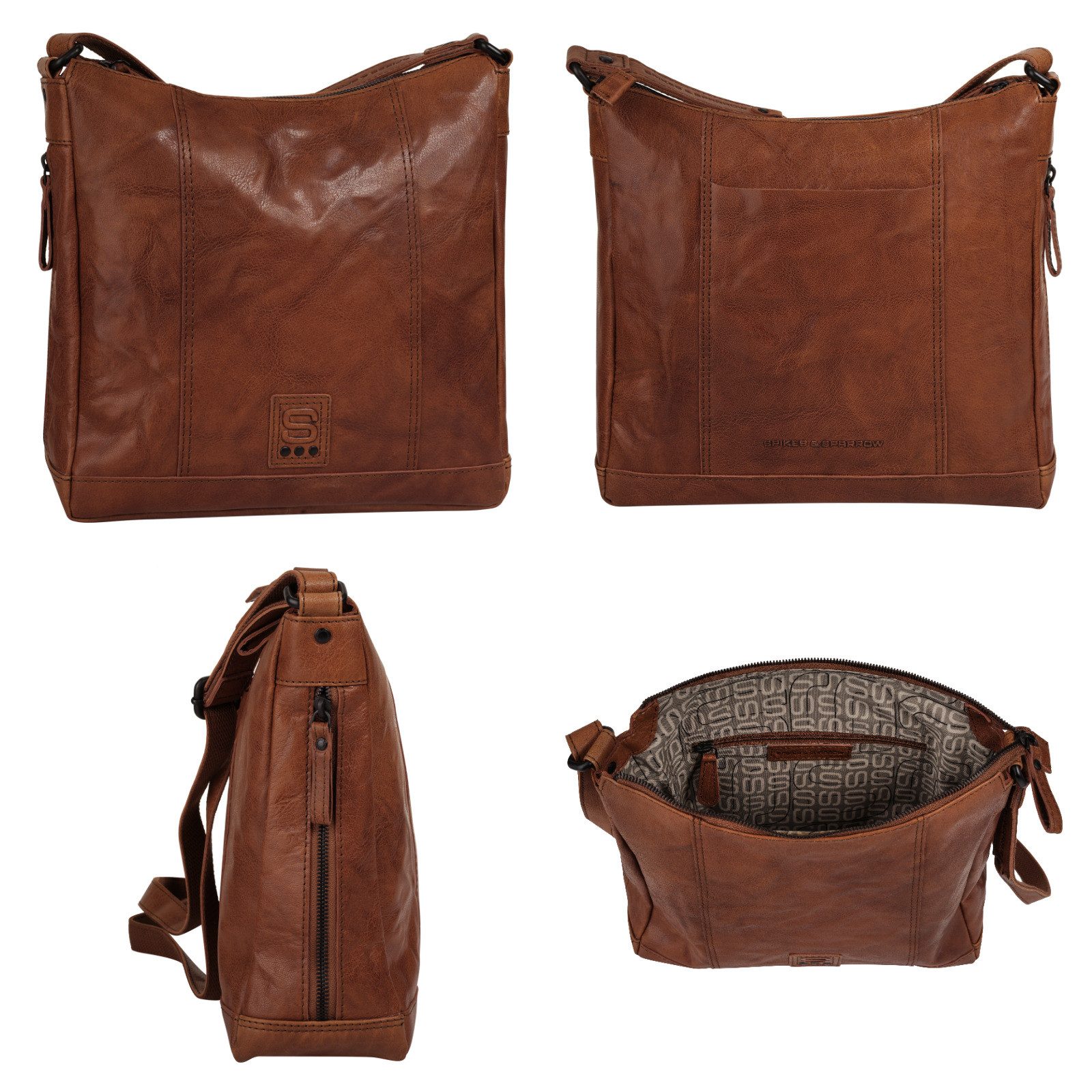 Spikes & Sparrow Umhängetasche, echt Leder günstig online kaufen