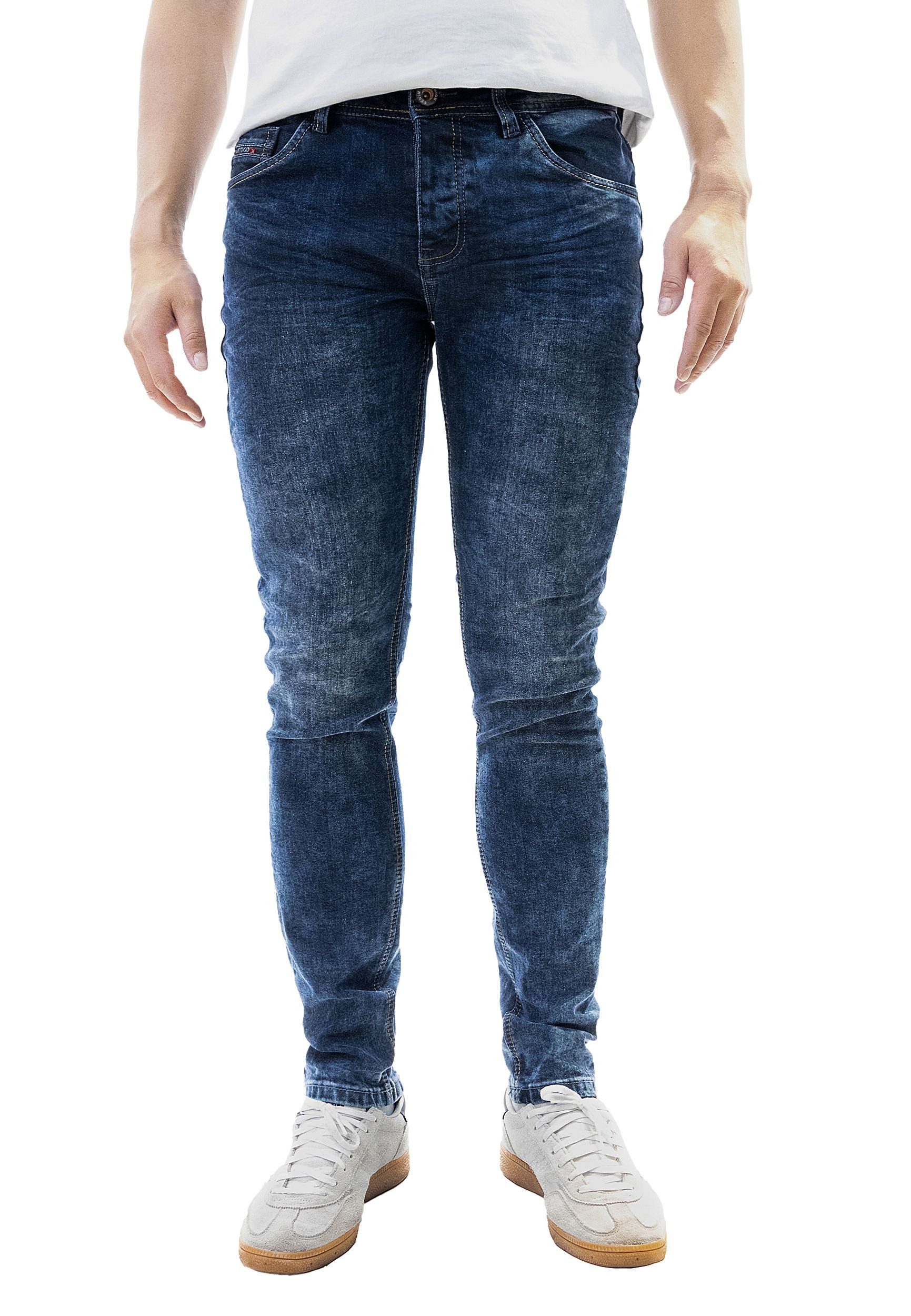 Jaylvis Regular-fit-Jeans Jeans Slim FIt 5-Pocket Design Knopfverschluss Bl günstig online kaufen