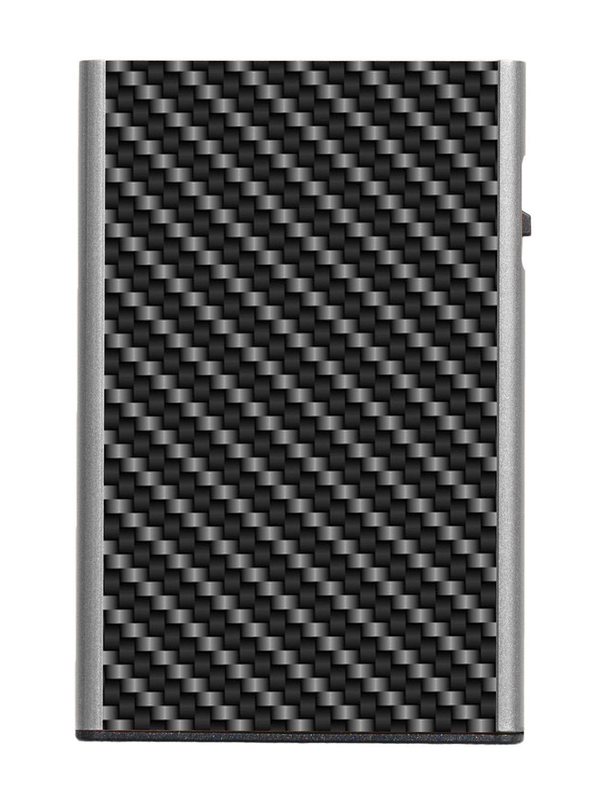 TRU VIRTU Kartenetui Click & Slide Carbon Fibre Black / Silver