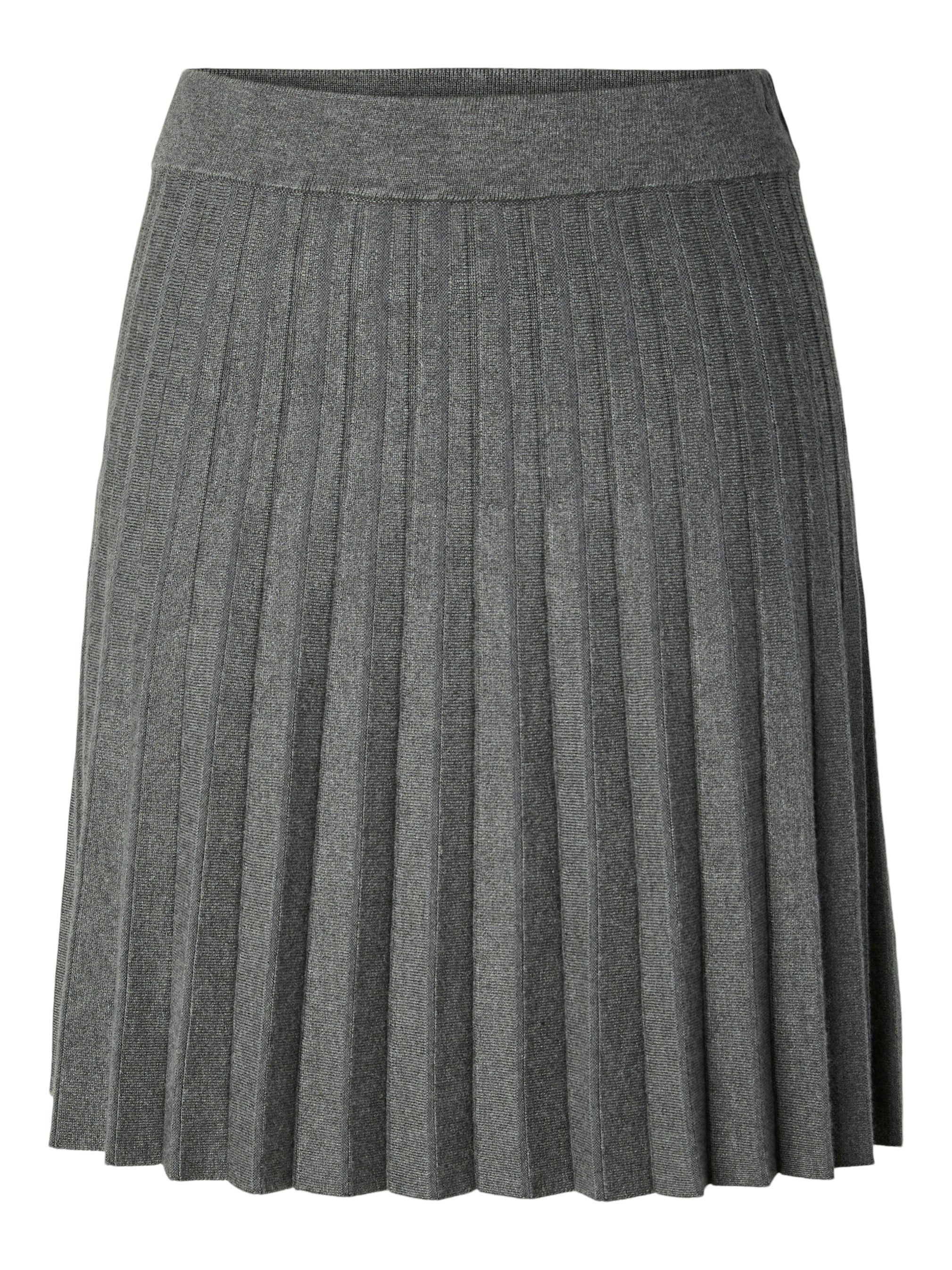 Y.A.S Strickrock YASELENA HW PLEATED SKIRT S. NOOS Viskosemischung – Bild 5 von 5