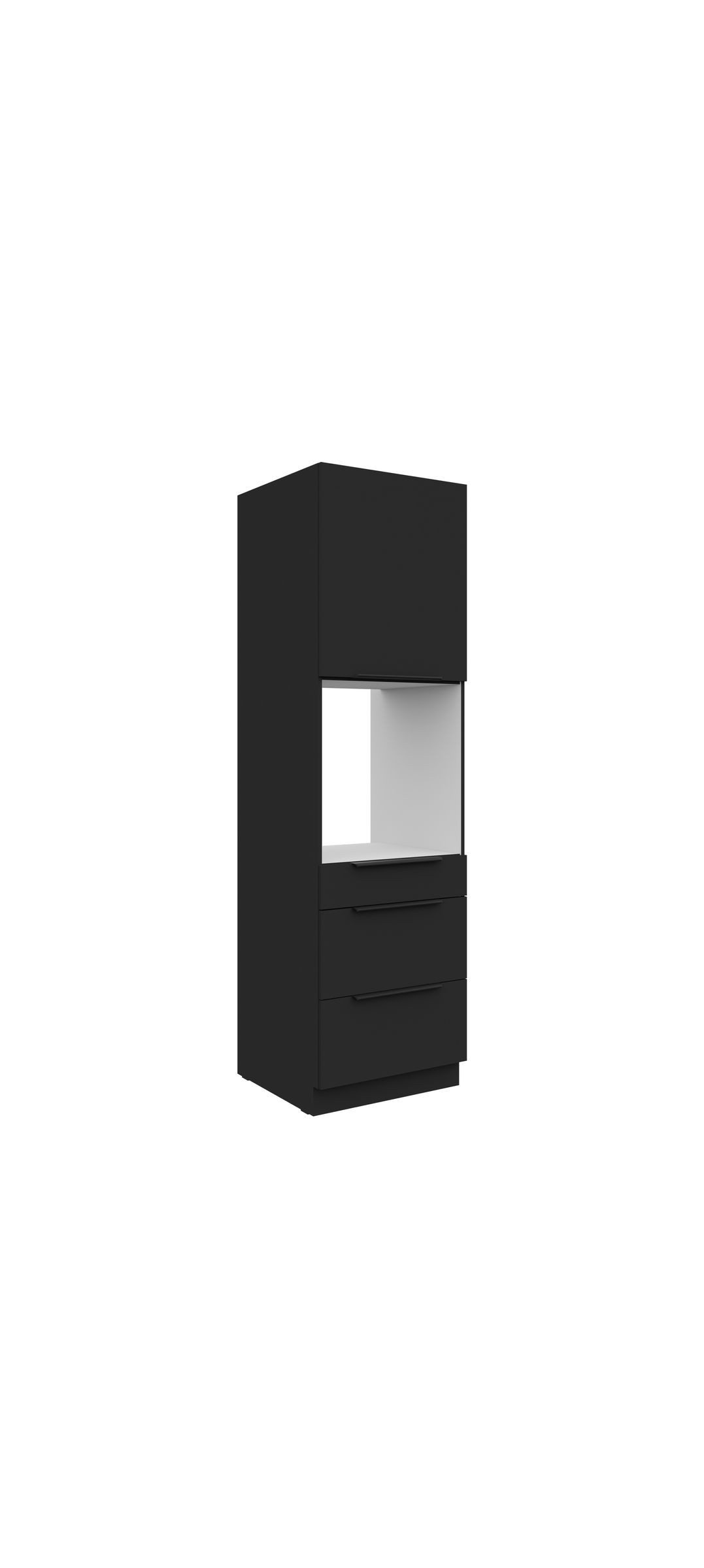 Küchen-Preisbombe Hochschrank 60 cm Küche SIENA Schwarz matt Küchenzeile Küchenblock Einbauküche