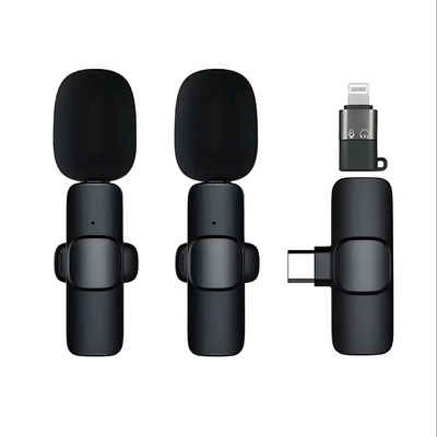 HIYORI Streaming-Mikrofon Mini Lavalier Mikrofon - Kabellos Bluetooth Handy Ansteckmikrofon, für TikTok & YouTube