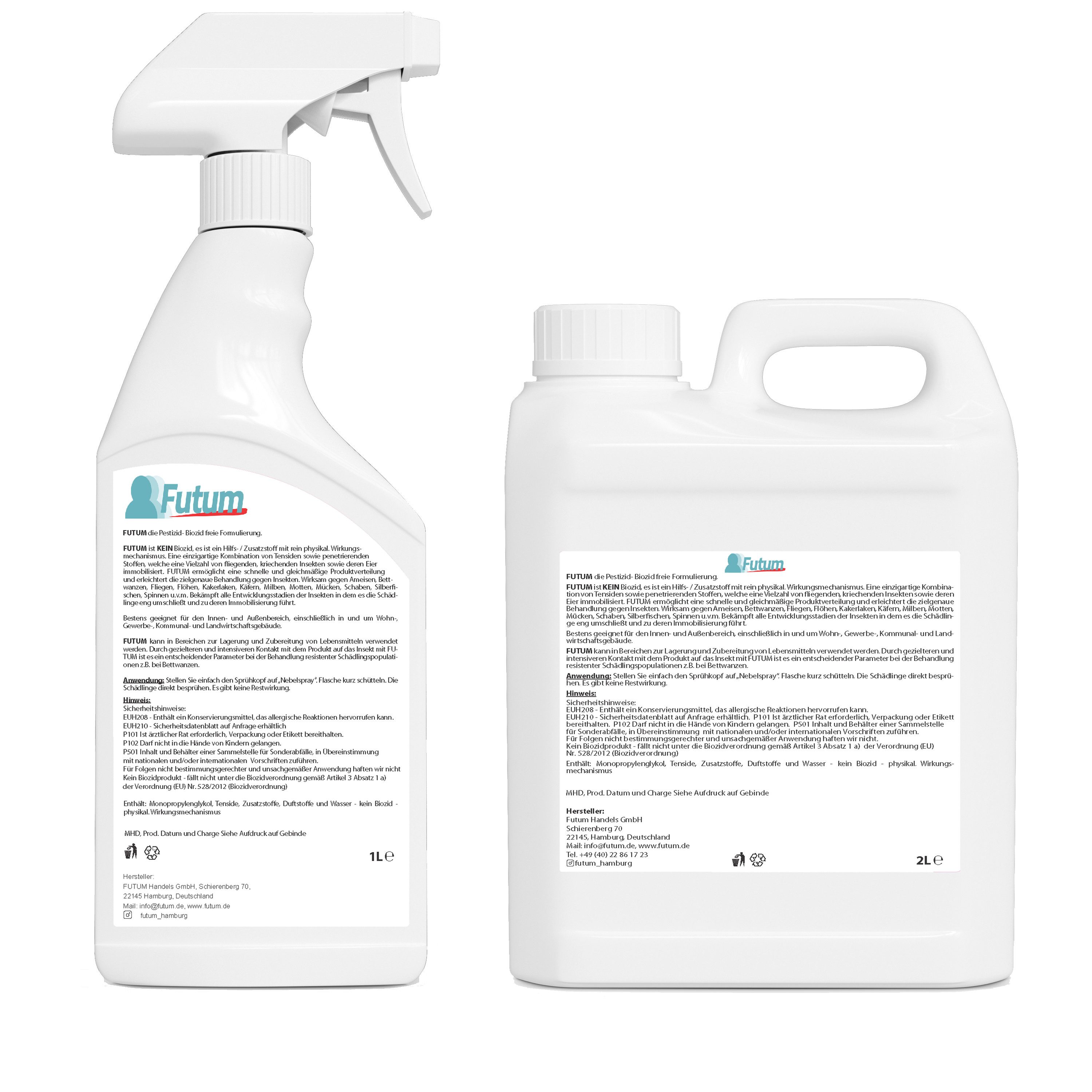 Thumbnail - FUTUM Insektenspray Silberfisch Spray Mittel gegen Silberfische bekämpfen, 3 l, biozidfreie Formel, auf Wasserbasis, ger...