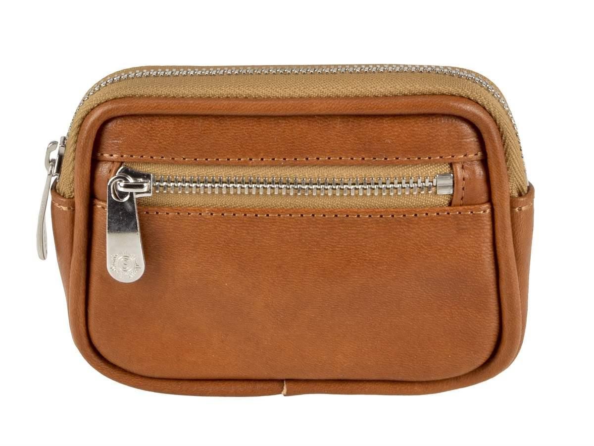 Sonnenleder Schlüsseltasche Chopin Leder Schlüsseletui 2 Schlüsselringe natur braun, Schlüsseletui 9x6cm, süddeutsches Rindleder, 2 Schlüsselringe – Bild 4 von 5