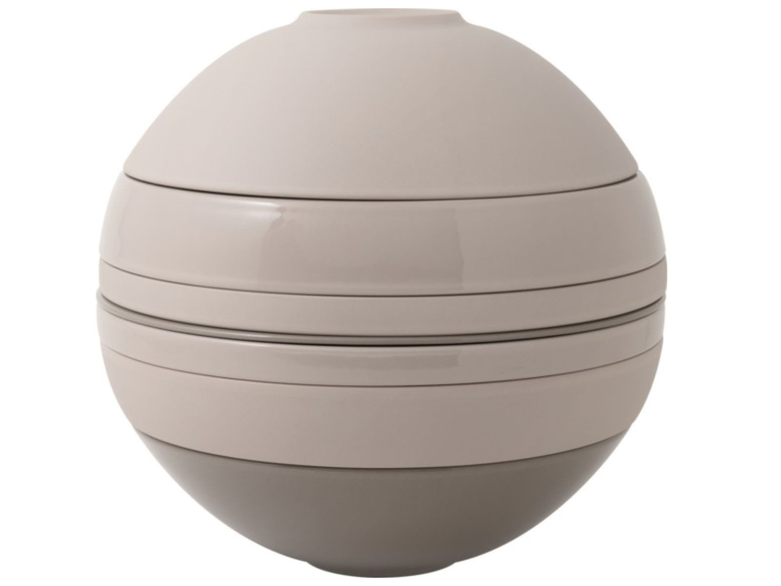 Villeroy & Boch Geschirr-Set La Boule pure beige Ø 24 cm, Premium Porcelain