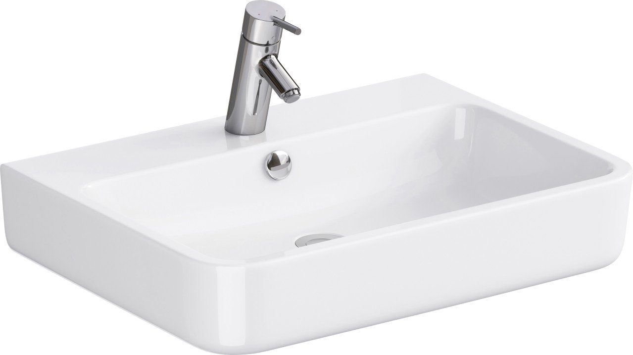 Primaster Waschbecken Primaster Keramikwaschbecken 60 cm Marina weiß
