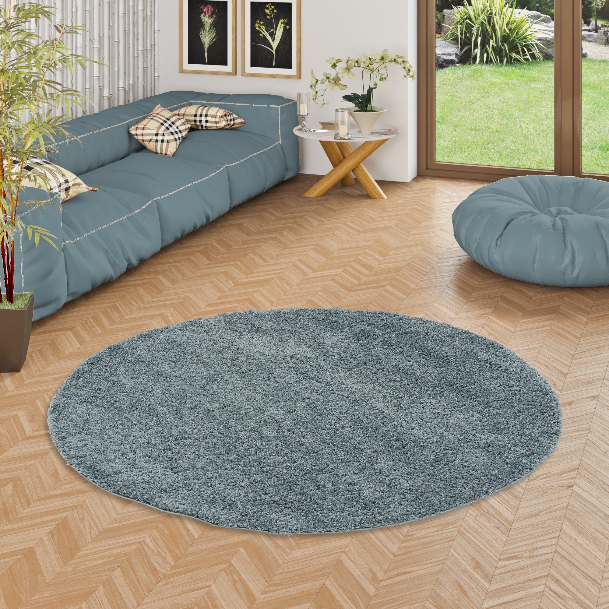 Pergamon Hochflor-Teppich Hochflor Langflor Shaggy Teppich Fluffy Rund, Run günstig online kaufen