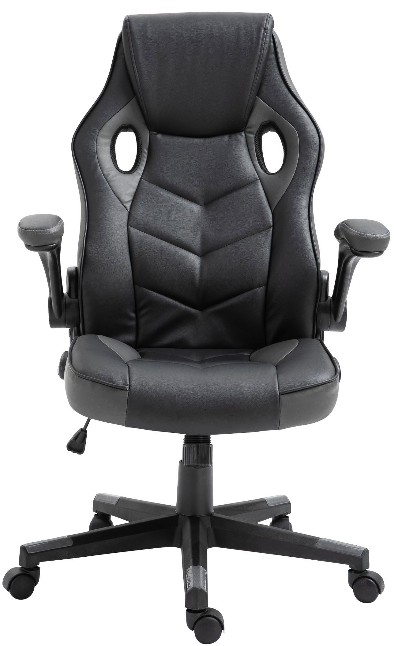 CLP Gaming Chair schwarz/grau Omis höhenverstellbar drehbar Kunstleder, und