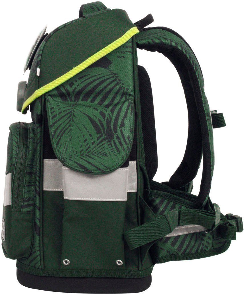 SCHOOL-MOOD® Schulranzen Timeless, Daniel (Dinosaurier) (Set, 7-tlg), mit LED-Patchy; aus recyceltem Material
