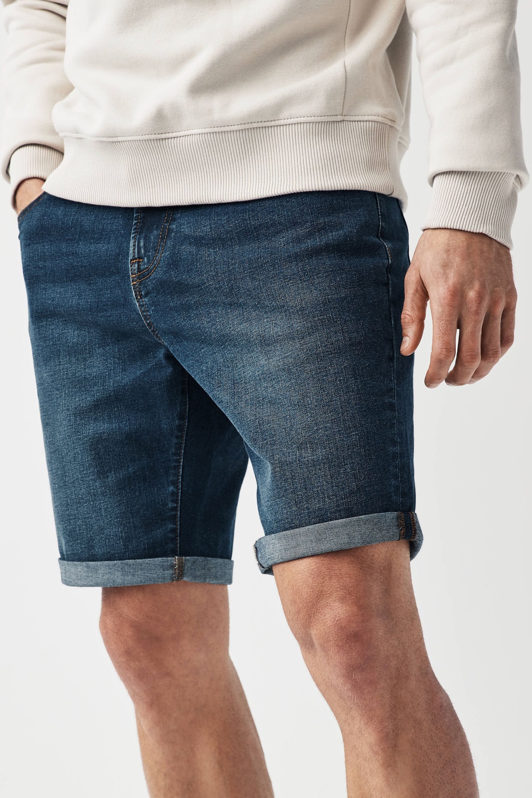 Next Jeansshorts Straight Fit Jeansshorts mit günstig online kaufen