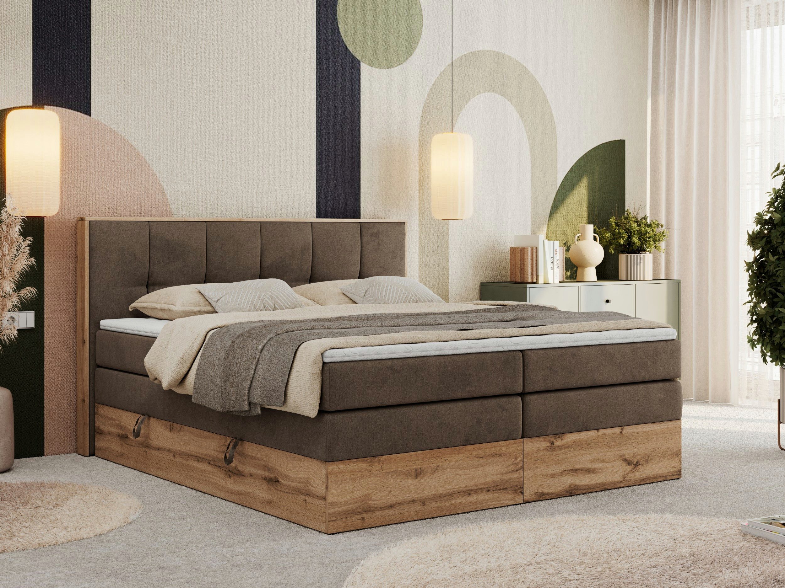MKS MÖBEL Boxspringbett ALBERO 1 KING günstig online kaufen