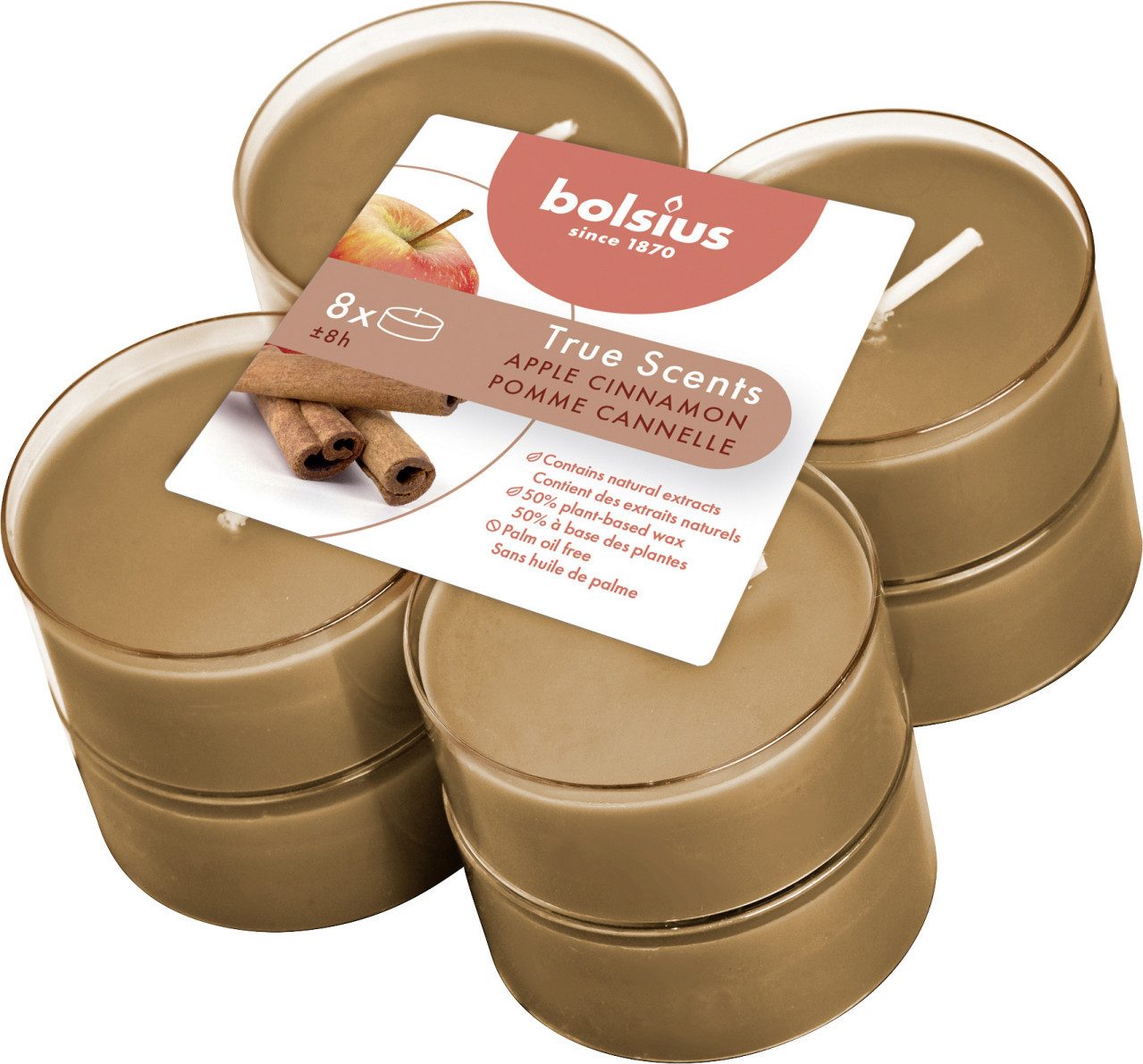 Bolsius Teelicht Bolsius Duftteelichter Maxi True Scents Apfel Zimt günstig online kaufen