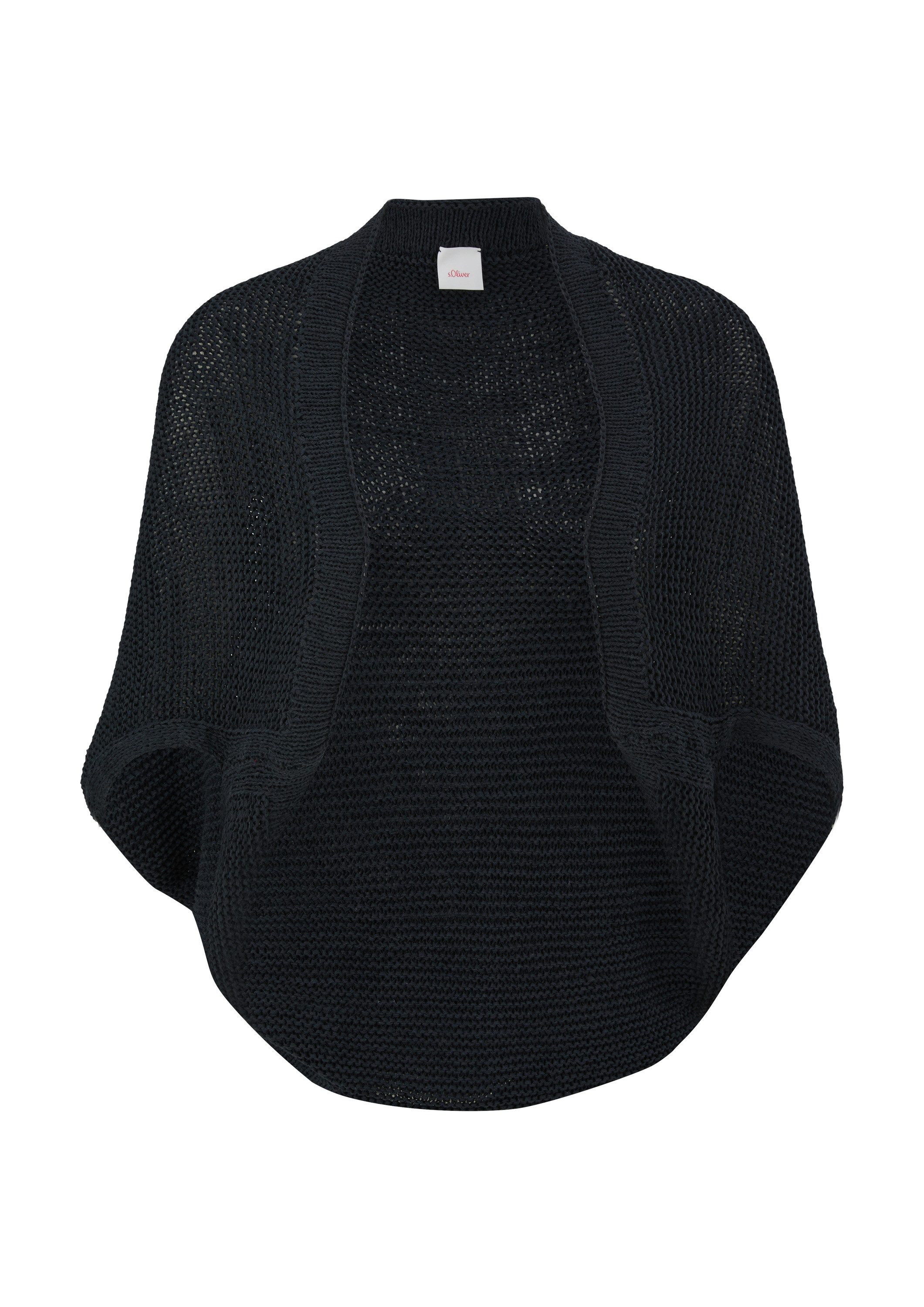 s.Oliver Cardigan Strickjacke Strickponcho aus Baumwollmix günstig online kaufen