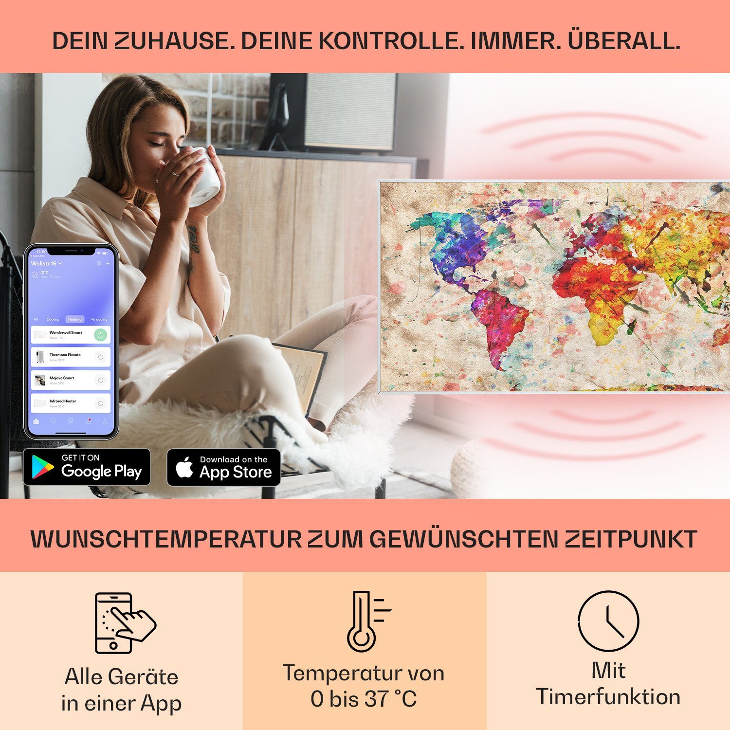 Klarstein Heizkörper Wonderwall Air Art Smart günstig online kaufen