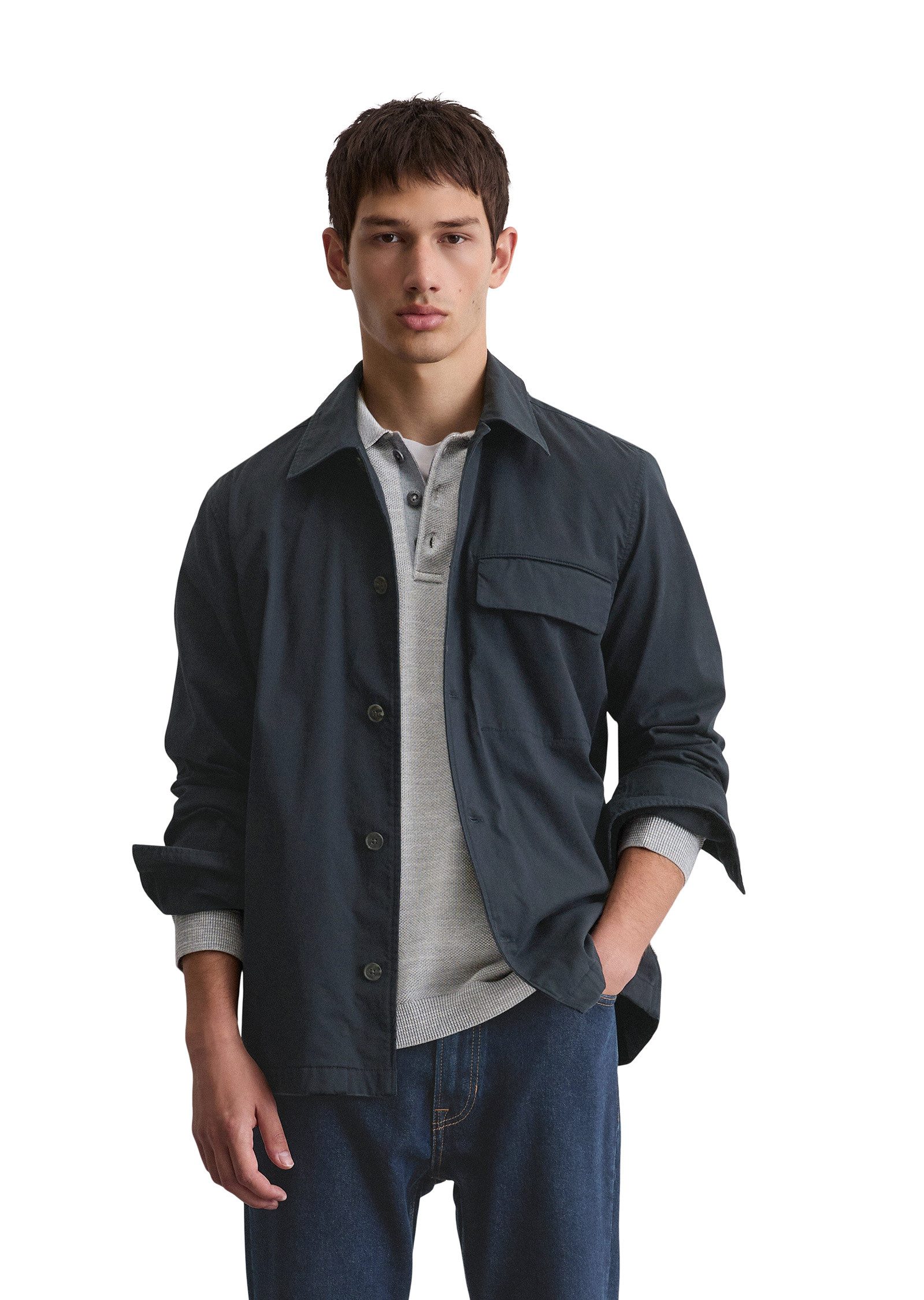 Marc O'Polo Kurzjacke aus leichtem Bio-Baumwoll-Twill