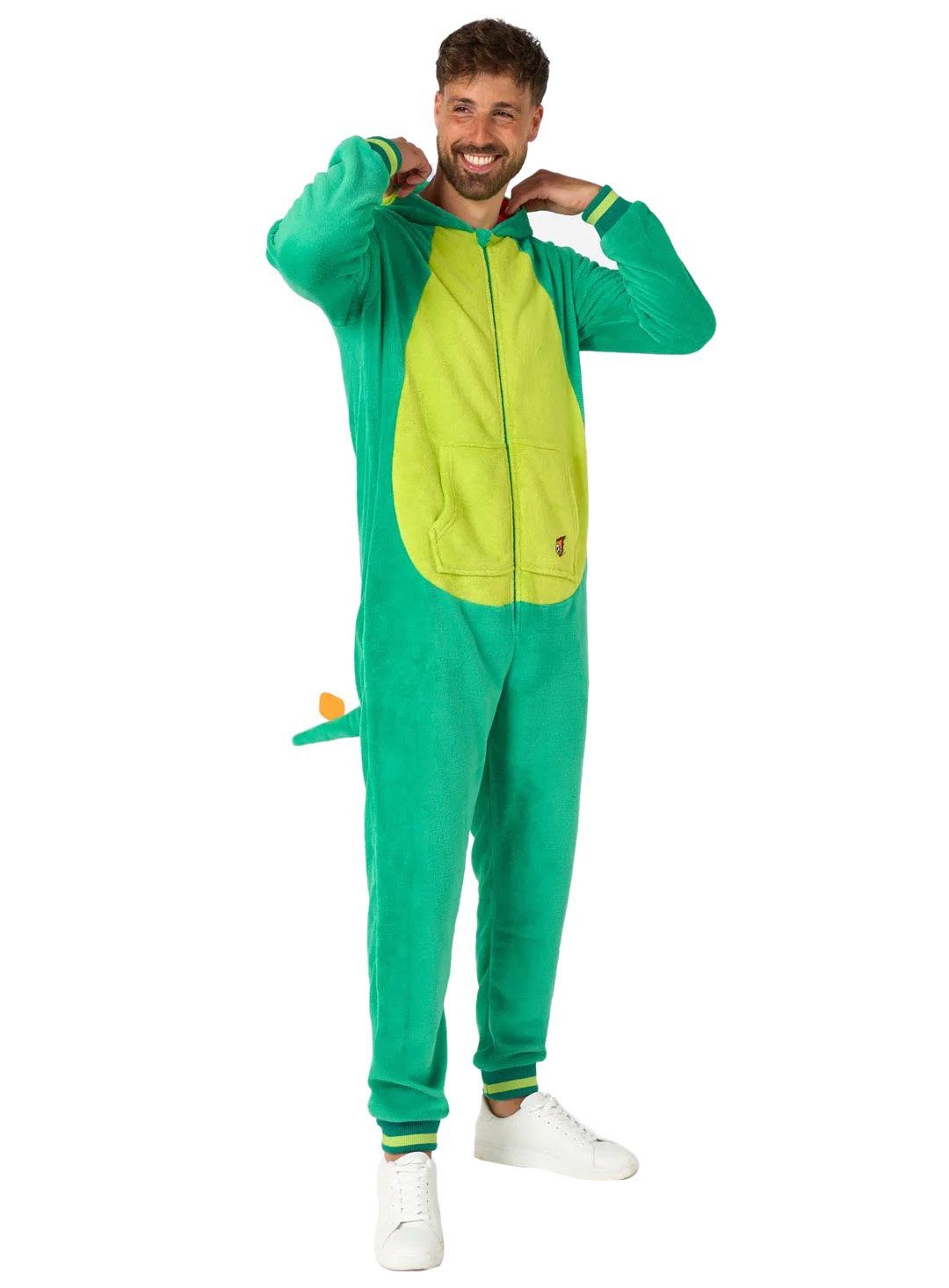 Opposuits Kostüm Dinosaurier Onesie, Der Overall beweist: jedes Tier eignet sich zum Kuscheln!
