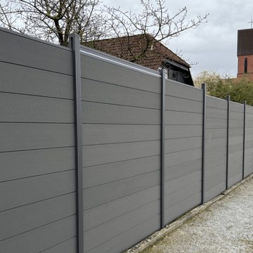 BaukastenStore Zaun, (WPC Sichtschutzzaun Aluminium Pfosten 2,70m KAPLAN, Zaunpfosten zum Einbetonieren - 2,70 m x 7 cm x 7 cm), Stabil, Robust, Wetterbeständig, Windschutz, Gartenzaun