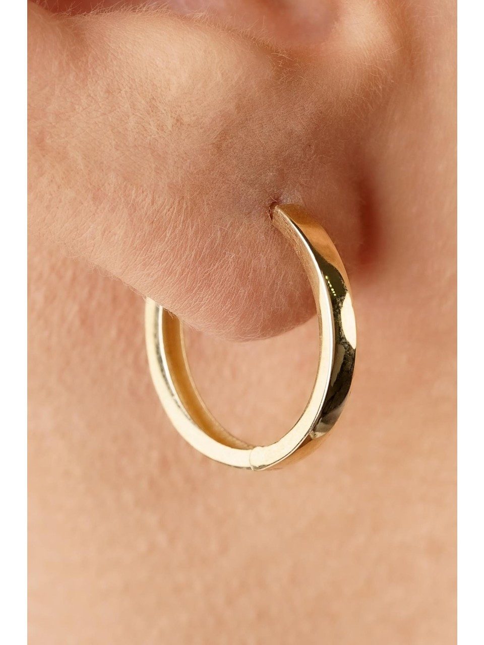 Nisan Ohrring-Set, 14K Echtgold Creolen – Große Runde Ohrringe aus 14 Karat günstig online kaufen