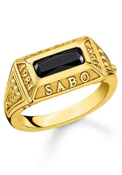 THOMAS SABO Siegelring »College Ring gold, TR2243-966-11-60-68«, mit Onyx
