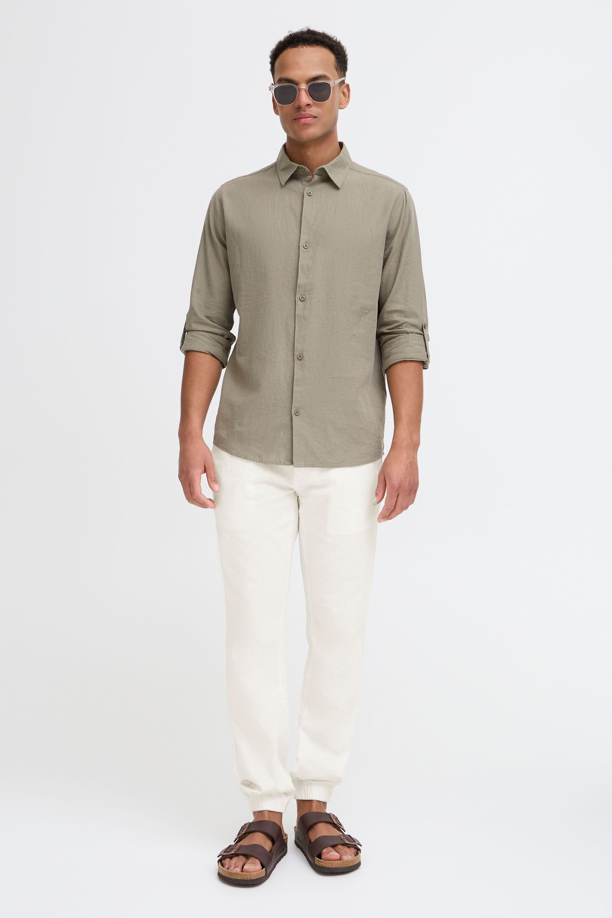Blend Leinenhose BHLennik Lange Chinohose mit Kordeln – Bild 3 von 5