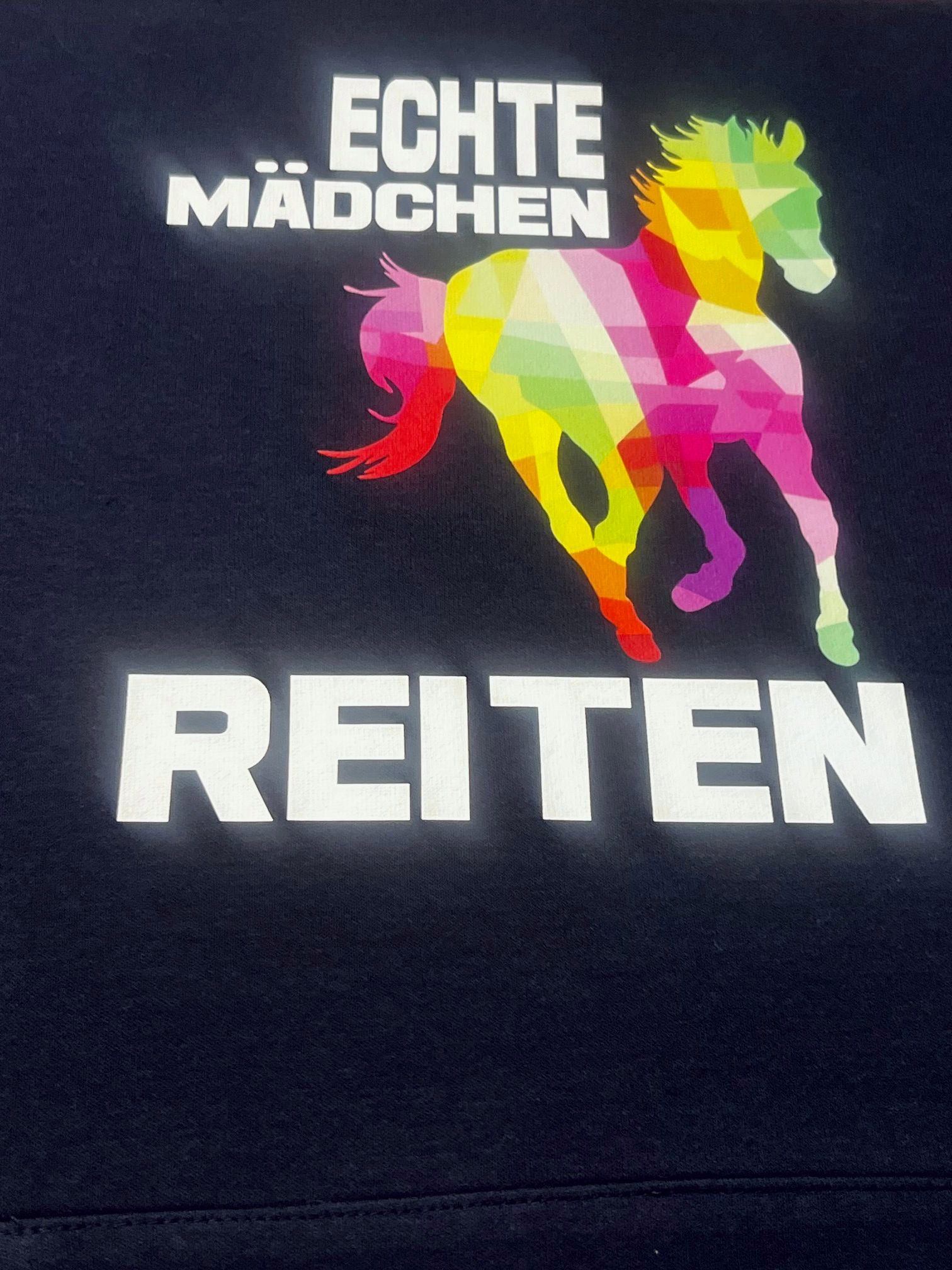 coole-fun-t-shirts Hoodie Echte Mädchen Reiten - Sweatshirt mit Kapuze Pulli 6-14 Jahre Mädchen Sweatshirt mit Kapuze für Pferdemädchen