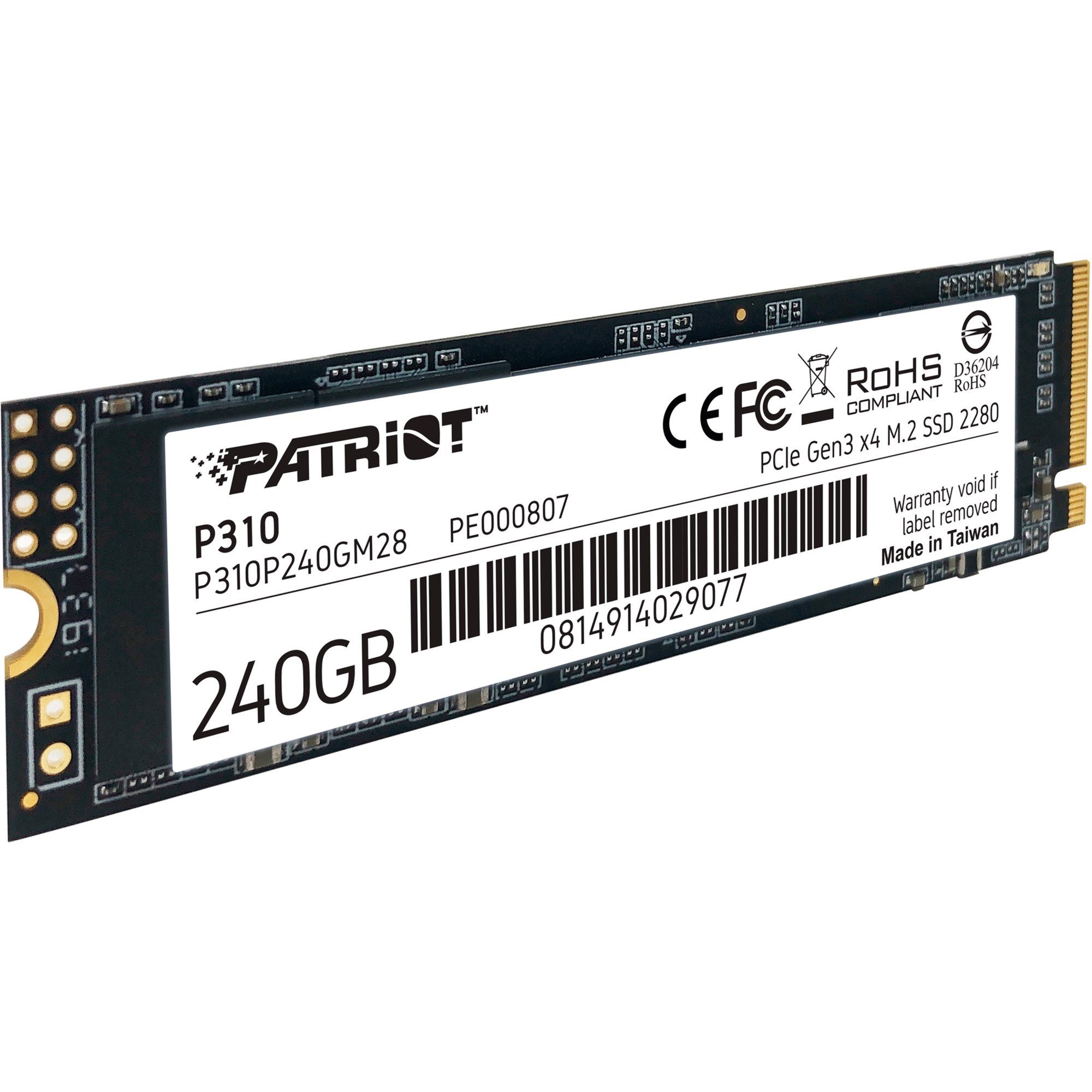 Patriot P310 240 GB SSD-Festplatte (240 GB) Steckkarte"