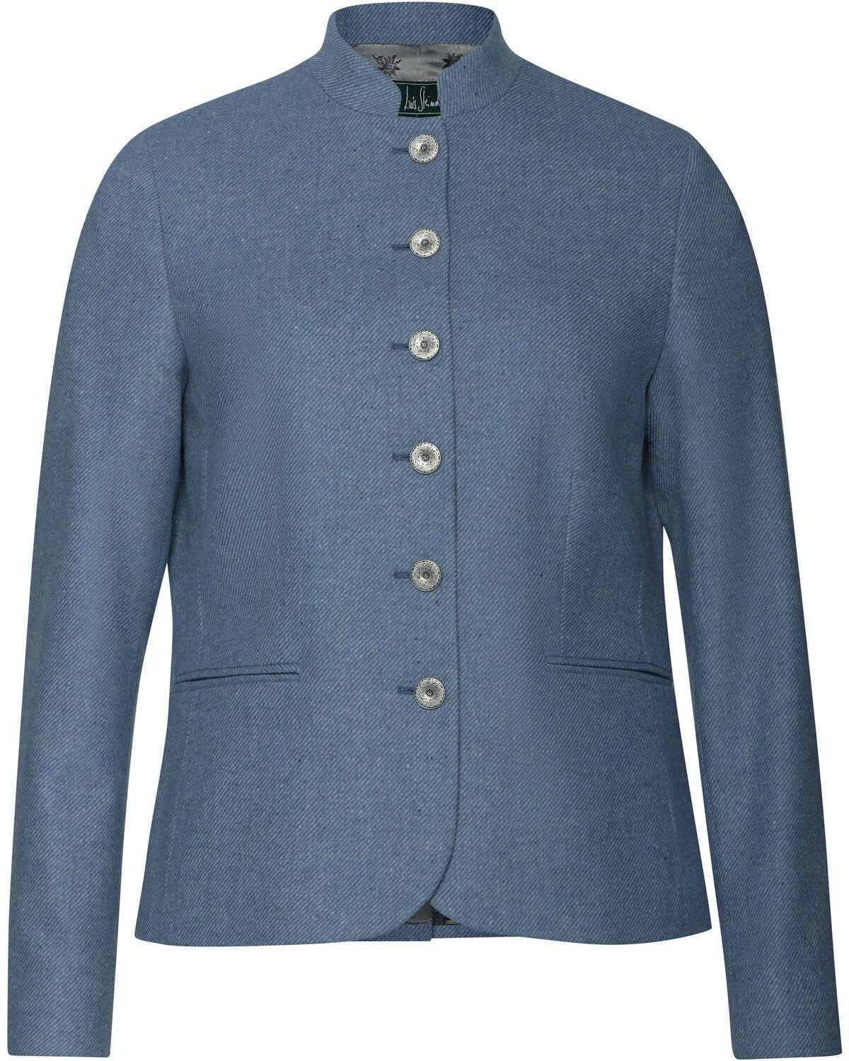 Trachtenjacke Tweed-Stehkragenjacke