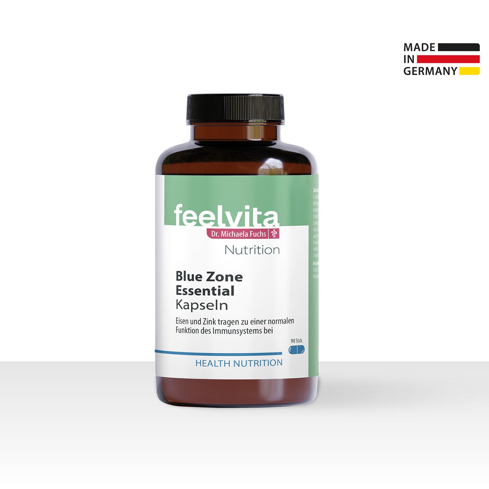 Genius Feelvita Nutrition Blue Zone Essential Kapseln, 1 er 3-Monatsvorrat à 90 St., Inspiriert von den „Blue Zones“