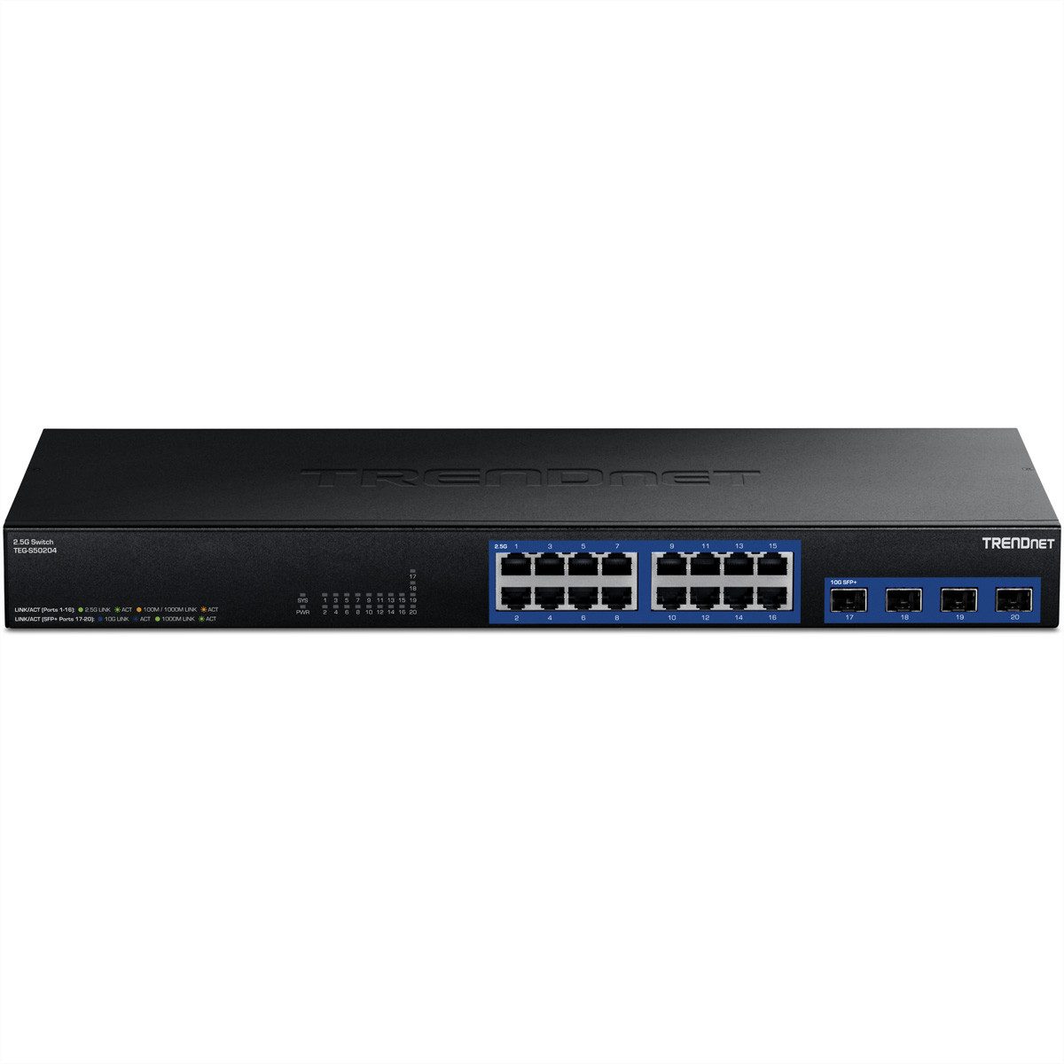 Trendnet TEG-S50204 Switch 20-Port 2.5G mit 10G SFP+ Ports Netzwerk-Switch