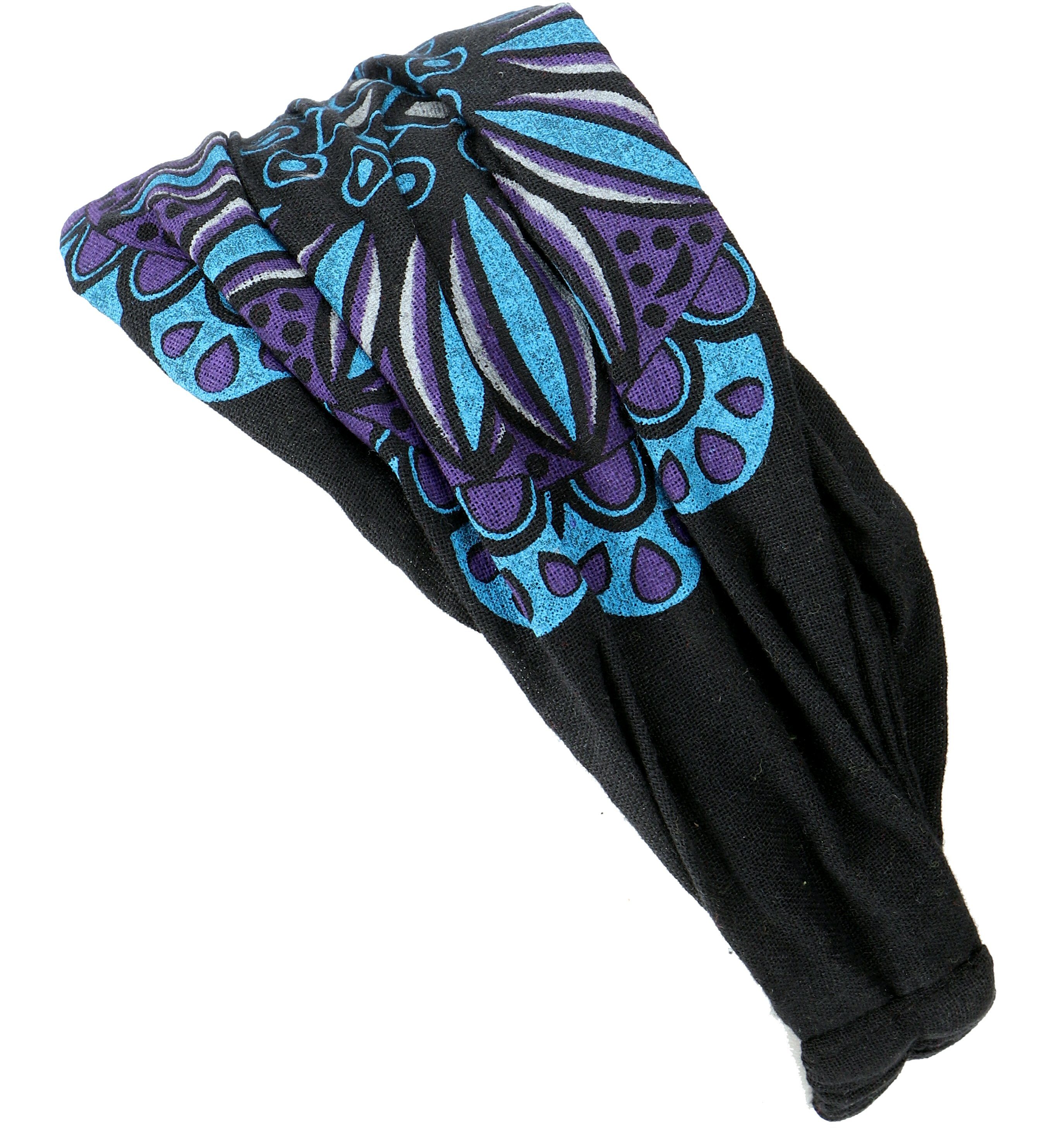 Guru-Shop Stirnband Haarband, Kopfband, Bandana mit farbenfrohem..