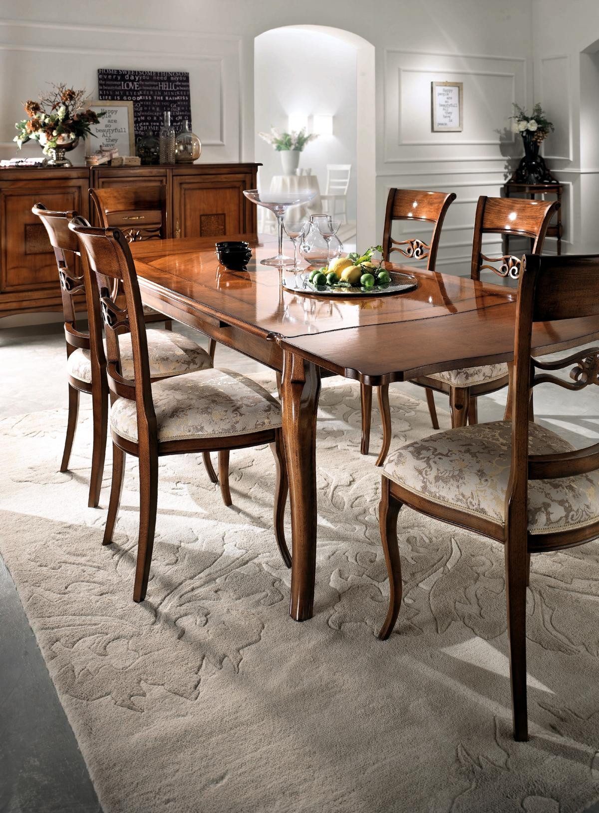 JVmoebel Esstisch Klassischer Barock Tisch aus Holz in elegantem Braun (Packung, 1-St., Tisch), Made in Europa