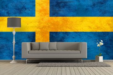 WandbilderXXL Fototapete Schweden, glatt, Länderflaggen, Vliestapete, hochwertiger Digitaldruck, in verschiedenen Größen