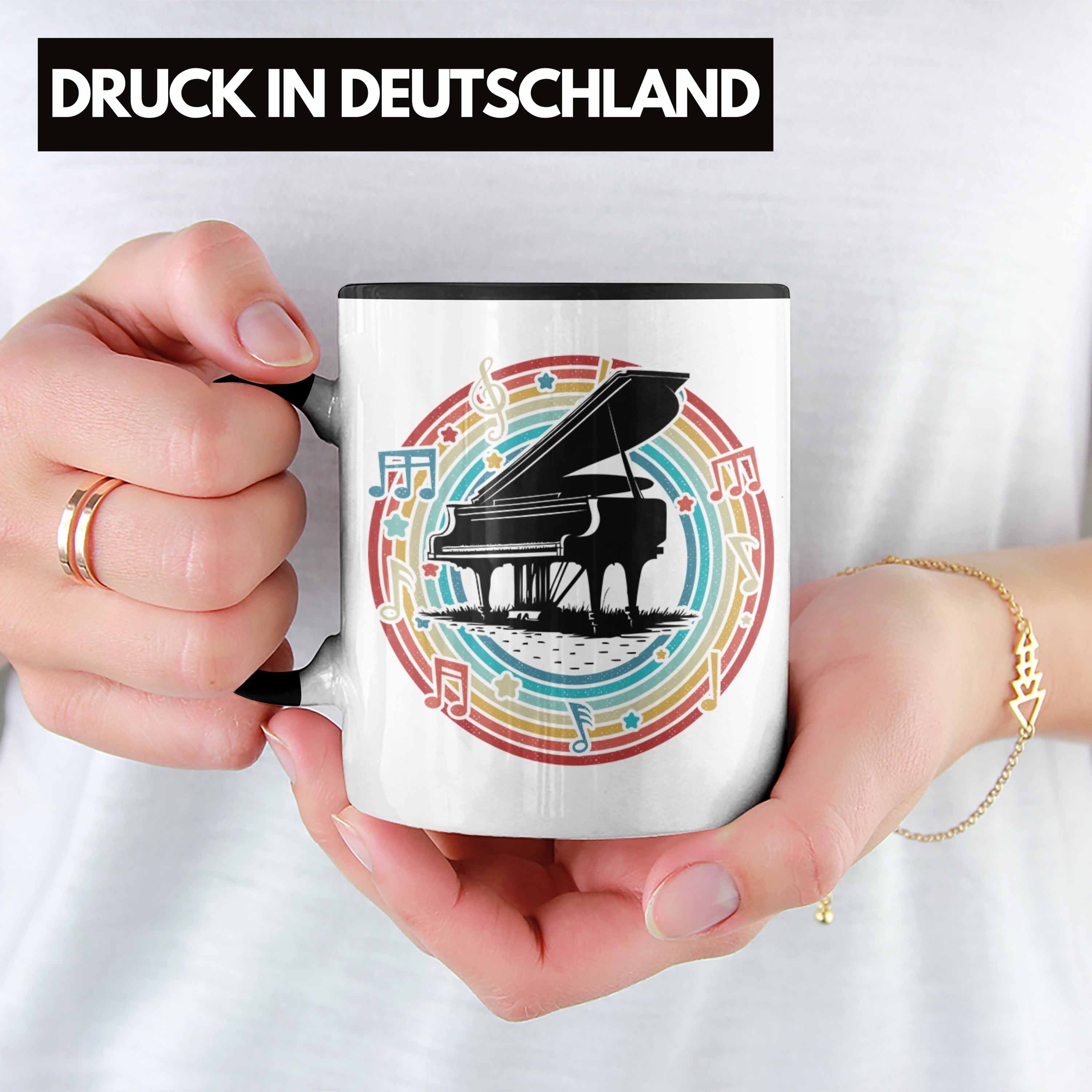 Kaffee-Becher Flügel Trendation Klavier Geschenk Schwarz Piano-Spieler Tasse Tasse Geschenkidee