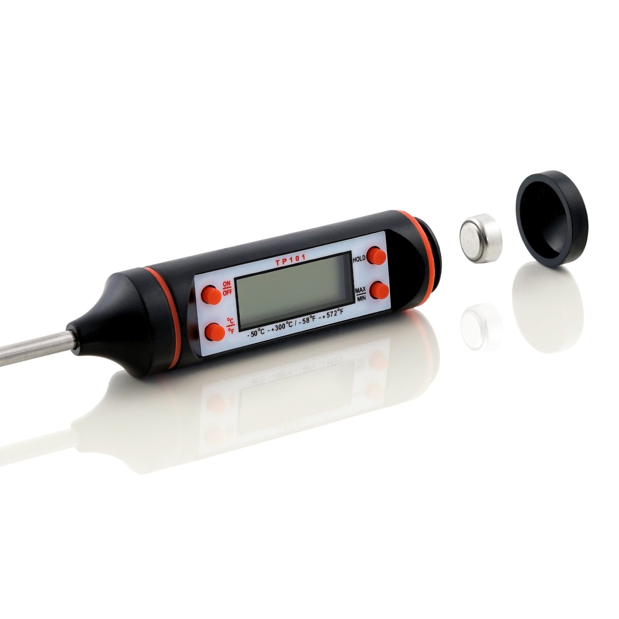 BBQ-Toro Bratenthermometer Grillthermometer für Steak, Bratenthermometer digital -40°C bis 300°C, Leichte Reinigung