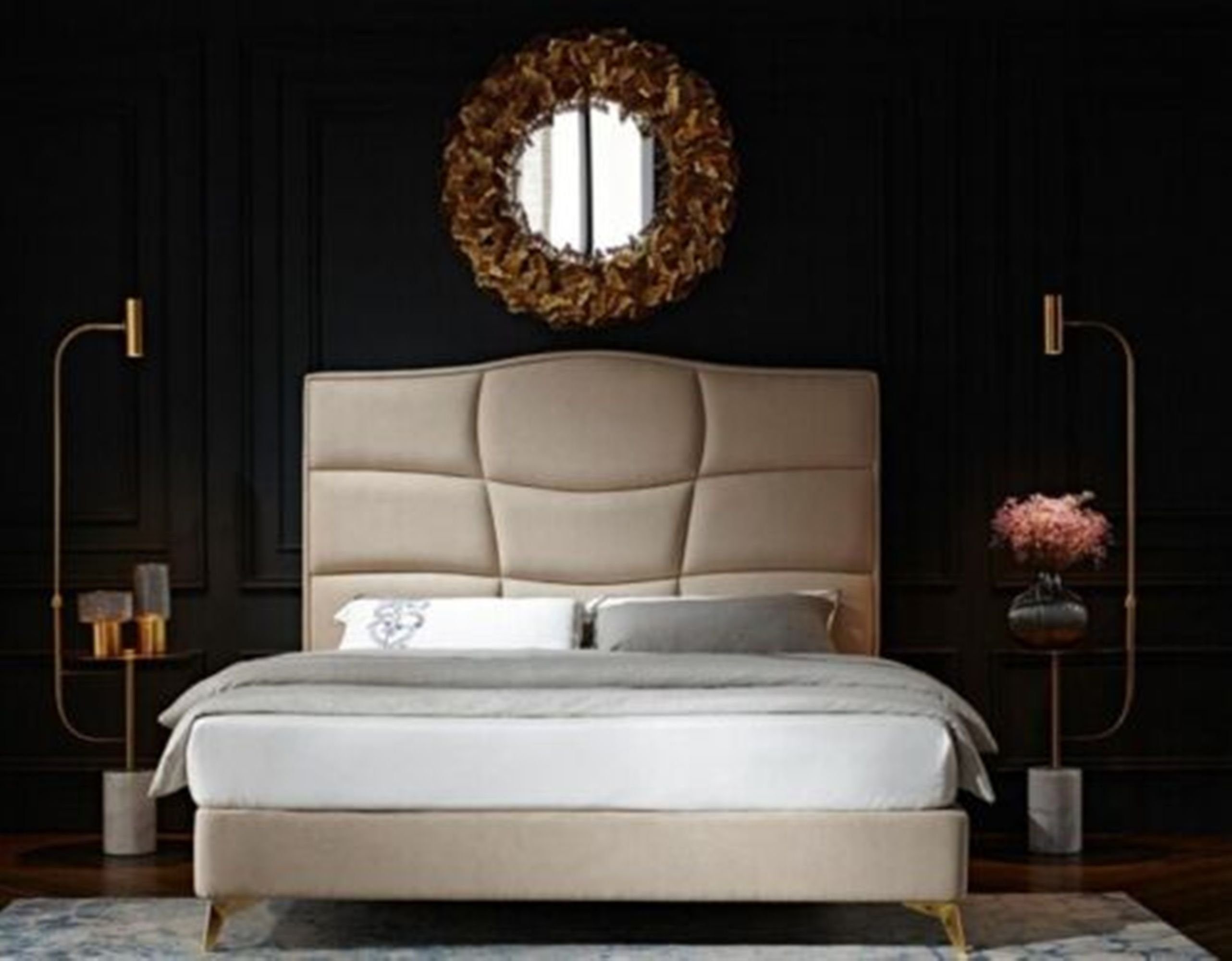 Luxus 180x200cm Doppelbett JVmoebel Schlafzimmer Bett, Betten Bett Neu