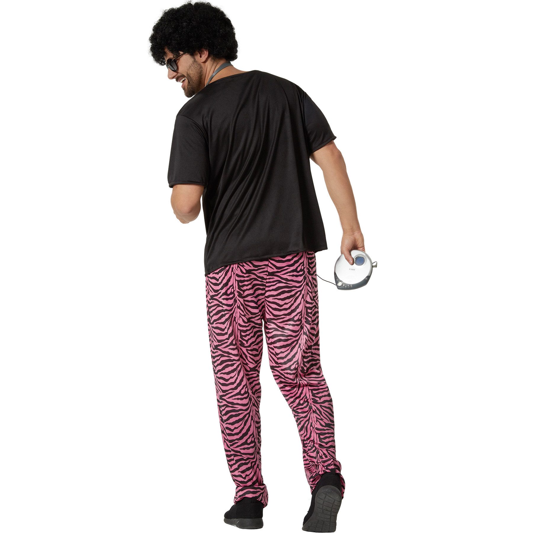 dressforfun Kostüm Herrenkostüm, T-Shirt mit „I Love 80’s“-Print und coole Zebra-Hose.