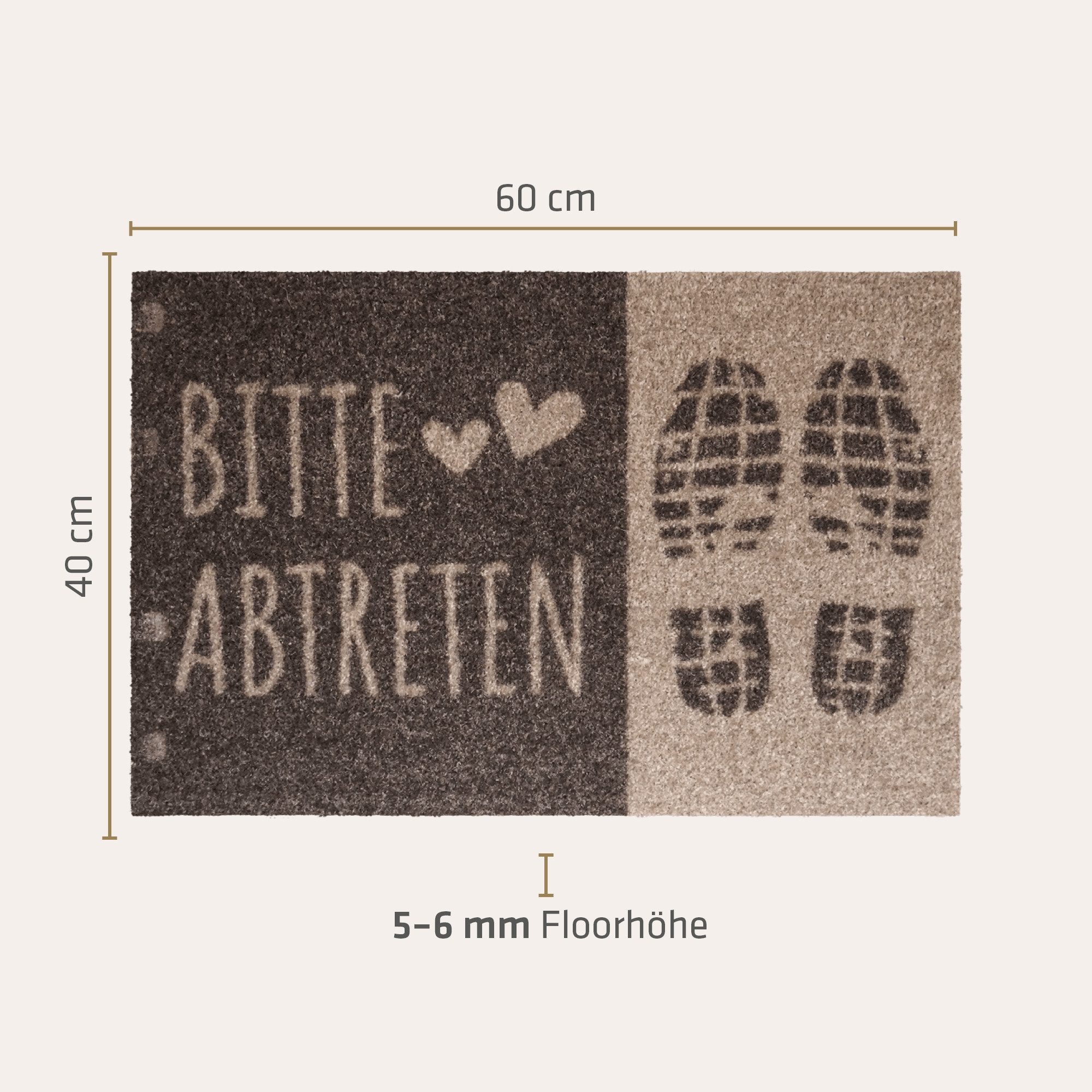 akzente Fußmatte Listen Bitte Abtreten, Rechteckig, Höhe: 6 mm, 40x60 cm, P günstig online kaufen