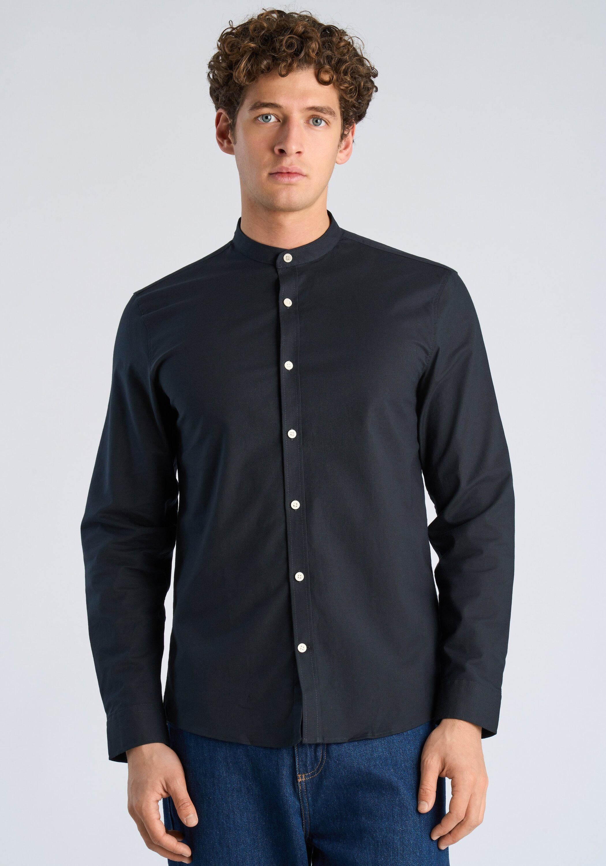 LINDBERGH Businesshemd Oxford-Hemd (Langarm) Relaxed Fit