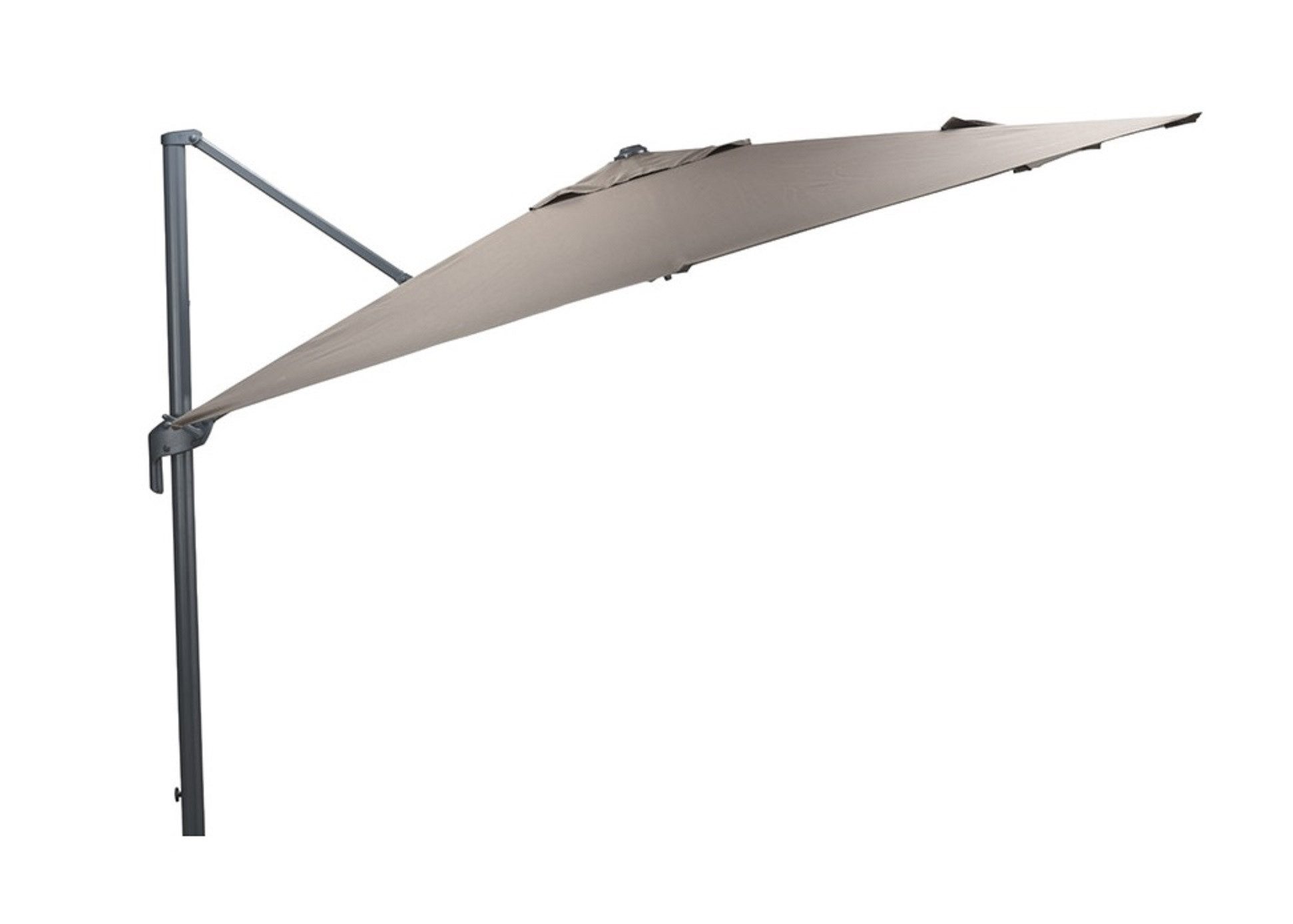 Garden Impressions Ampelschirm Hawaii Mono taupe 270 x 270 cm Sonnenschirm Balkonschirm, LxB: 270,00x270,00 cm, inkl. Plattenständer, drehbar / kippbar / inkl. Kreuzfußständer